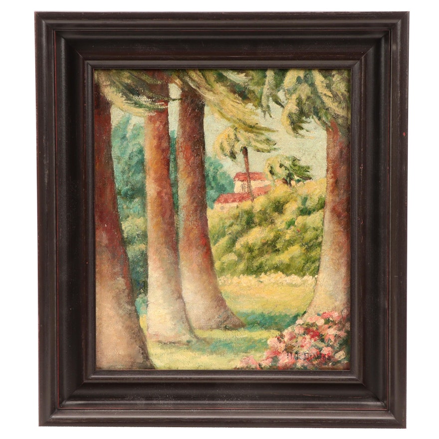 Helen Thomas Dranga Hawaiian Landscape Oil Painting