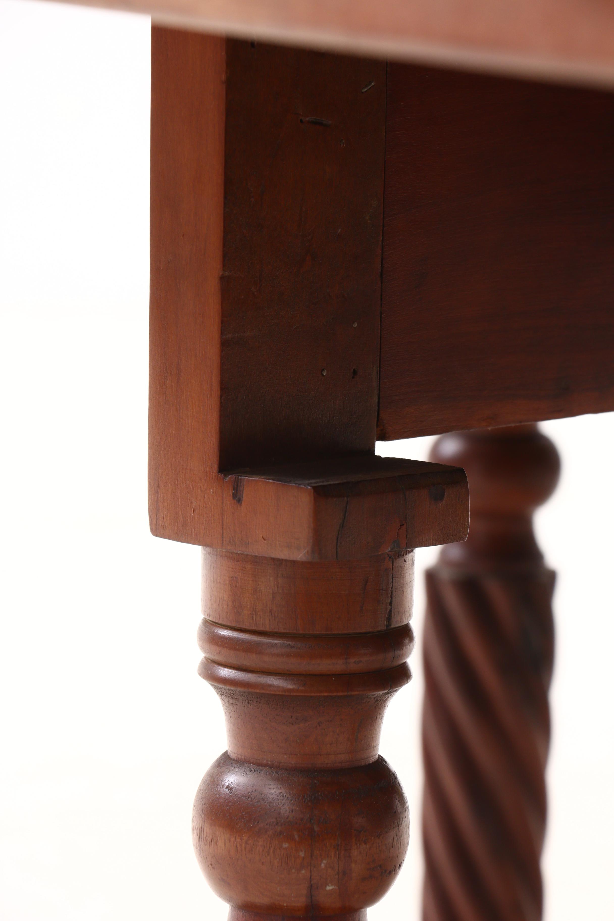 Rope-Leg Cherry Drop-Leaf Dining Table