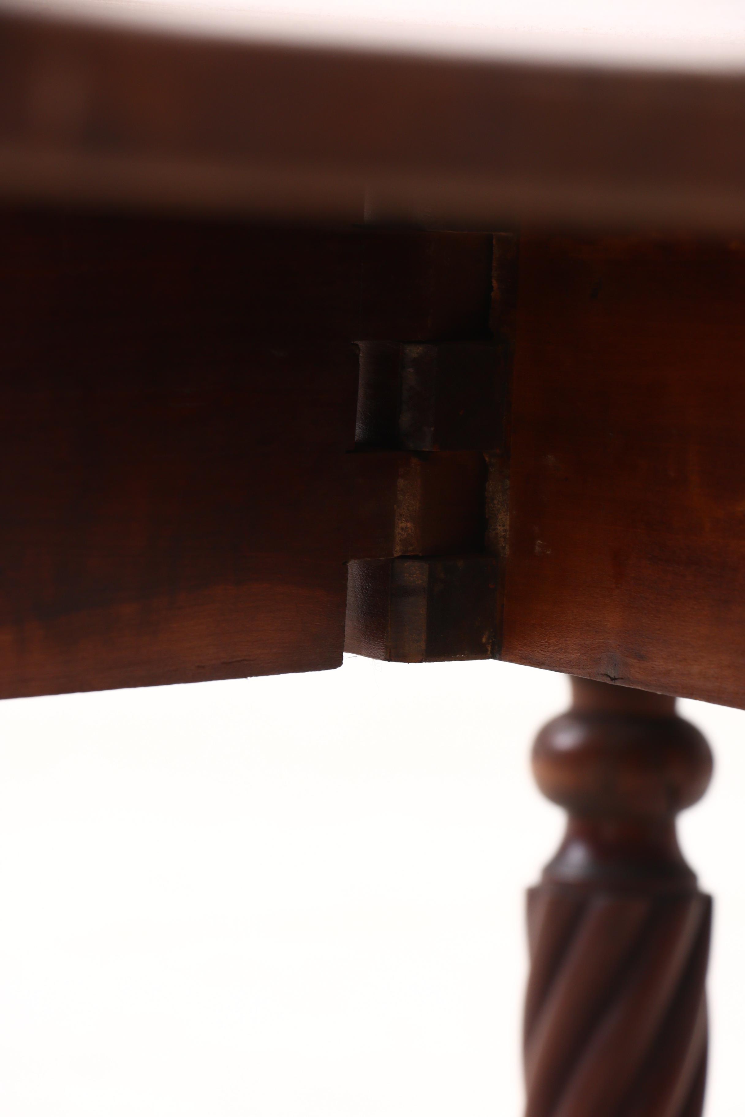 Rope-Leg Cherry Drop-Leaf Dining Table