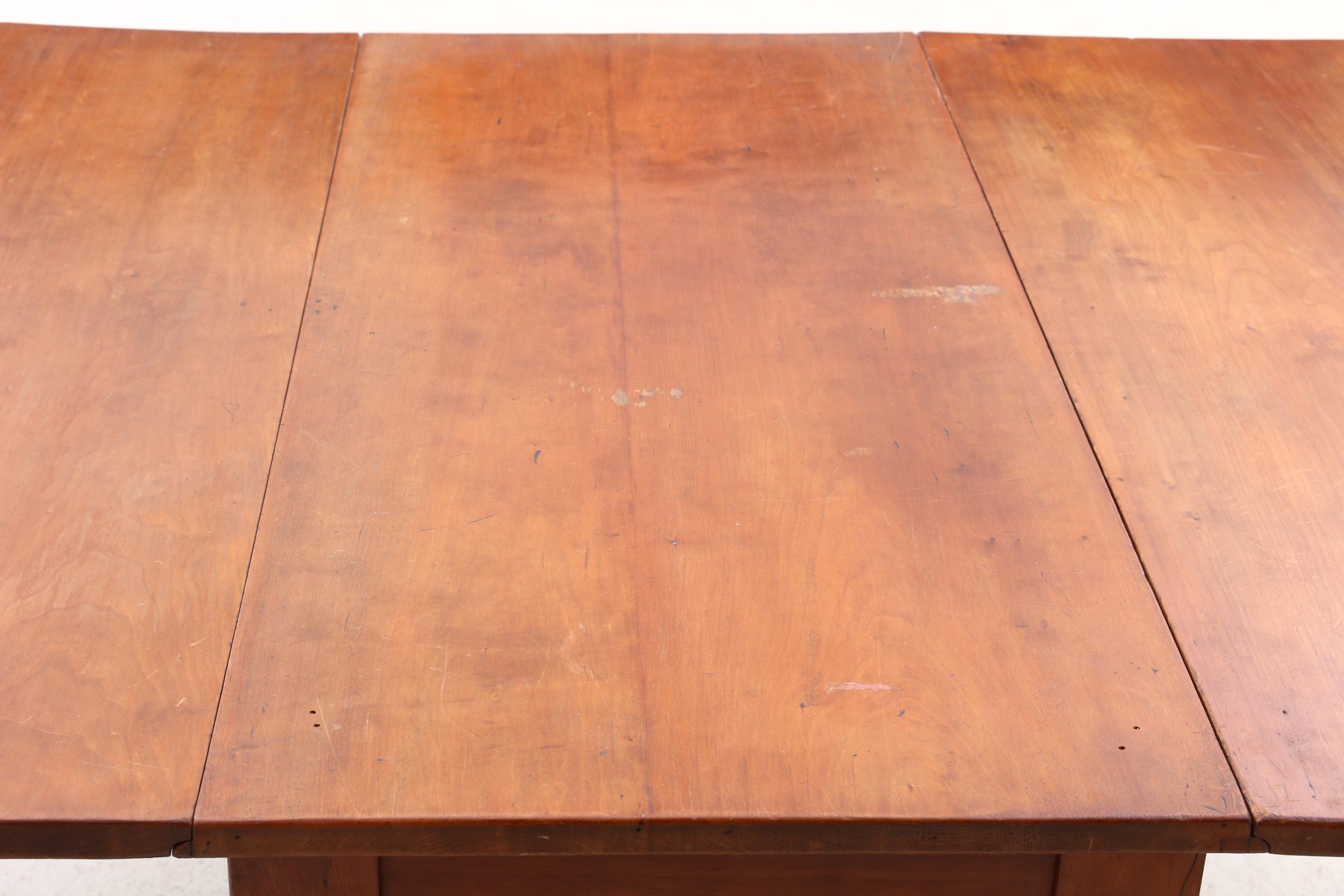 Rope-Leg Cherry Drop-Leaf Dining Table