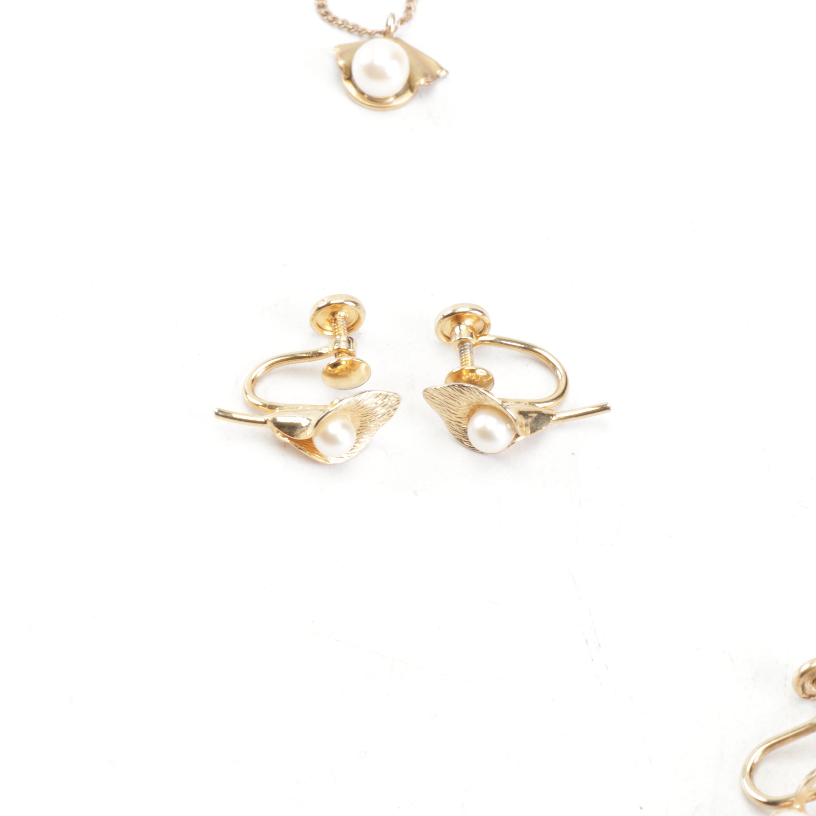 Trifari and Cultra Costume Pearl Jewelry