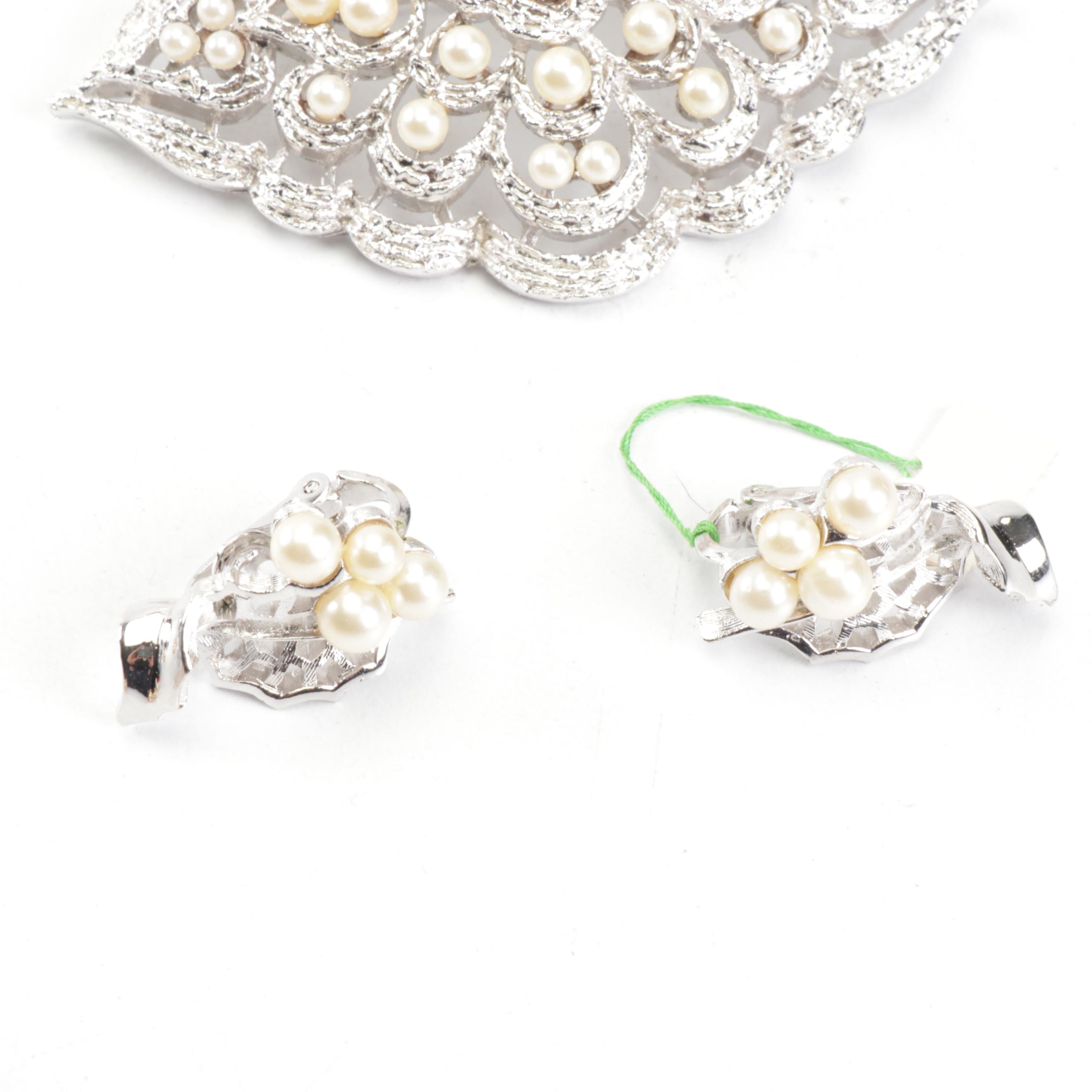 Trifari and Cultra Costume Pearl Jewelry