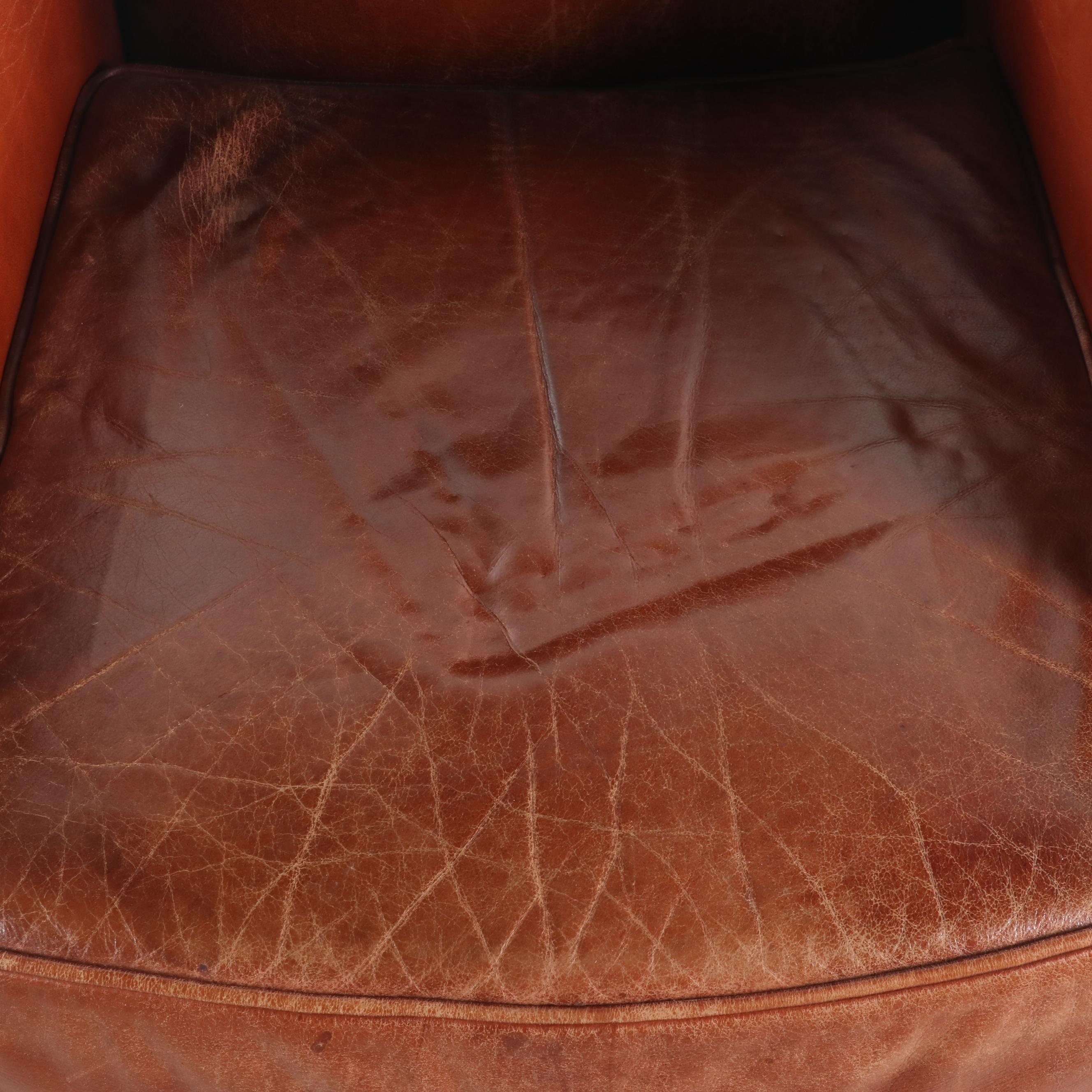 Seven Seas Seating Leather Club Chair, Contemporary