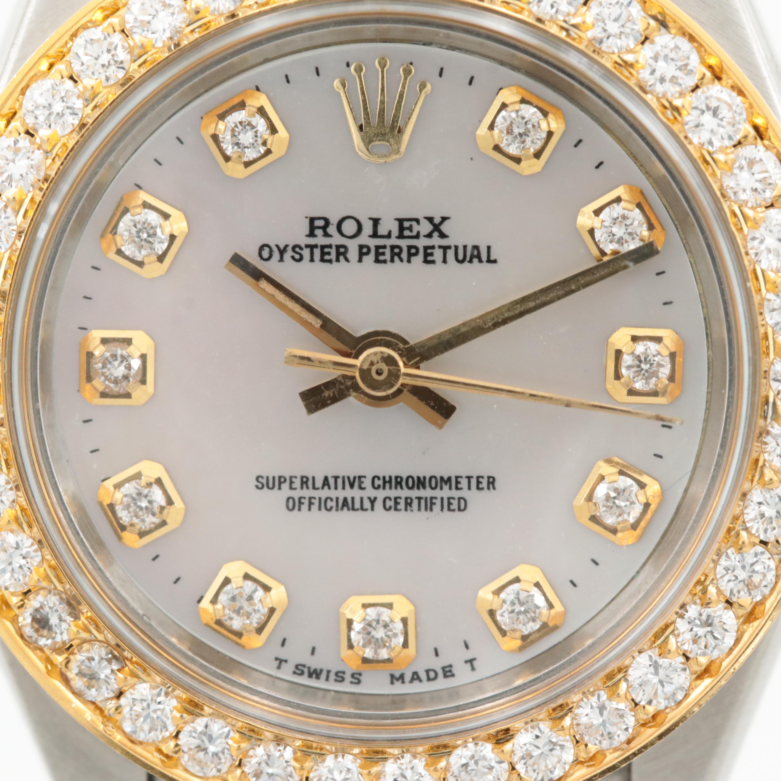 Rolex 14K Yellow Gold and Stainless Steel Diamond Automatic Watch,1978