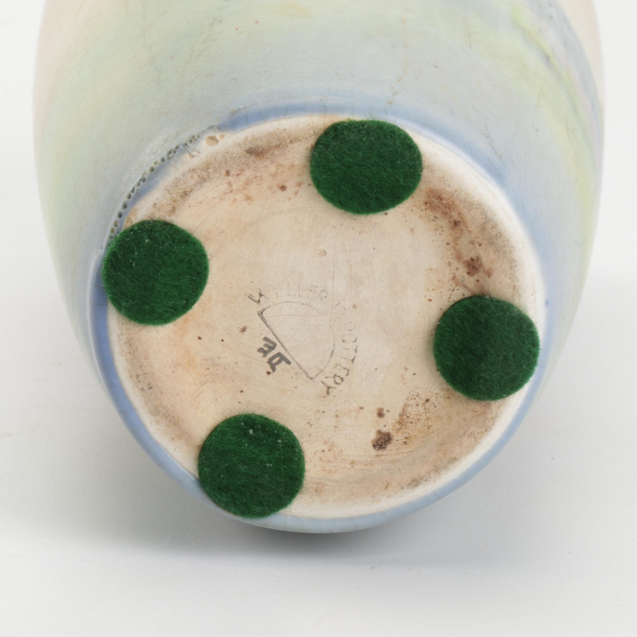 Weller Pottery "Scenic Hudson" Hand-Painted Vase, 1915-1936