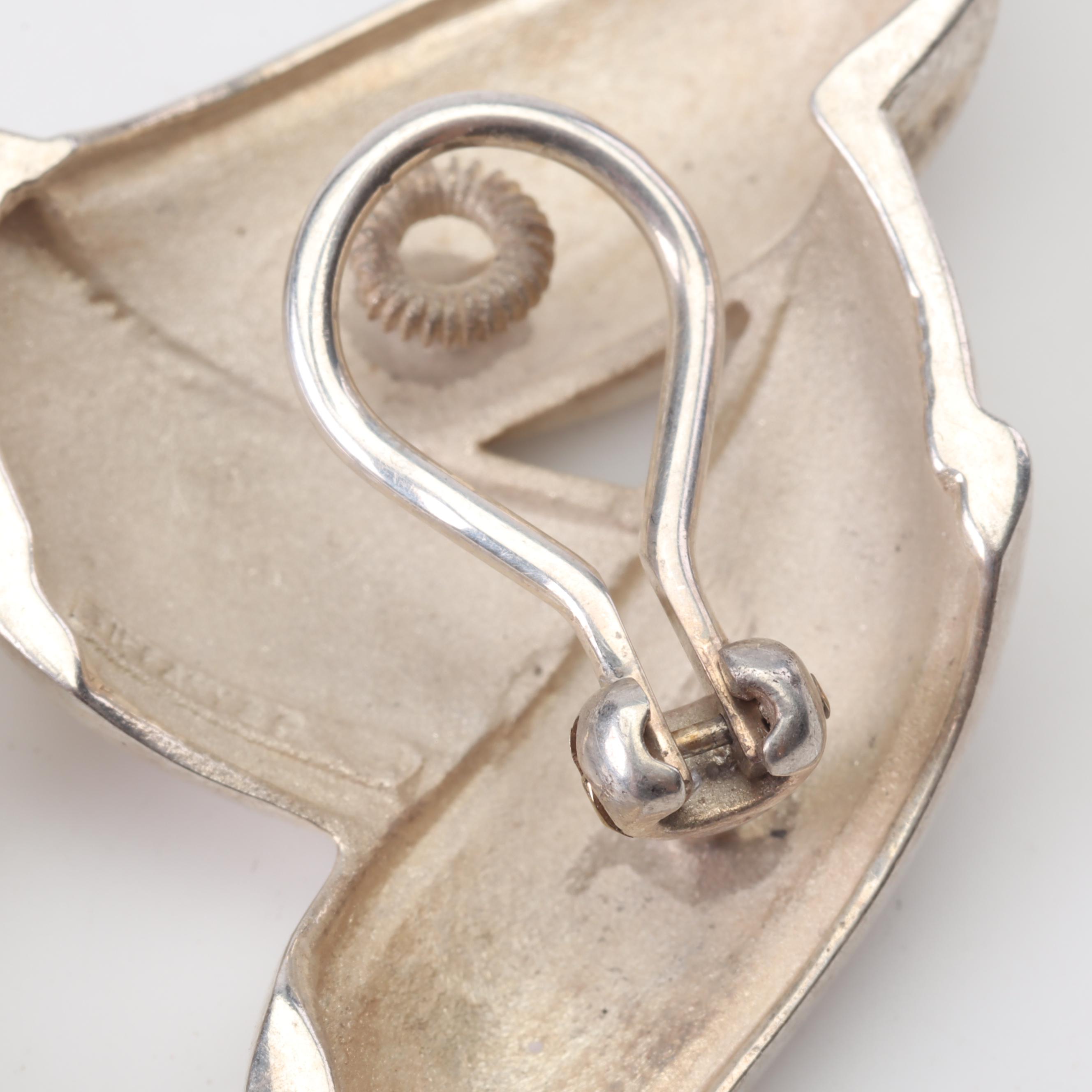 Tiffany & Co Sterling Silver Ribbon Earrings