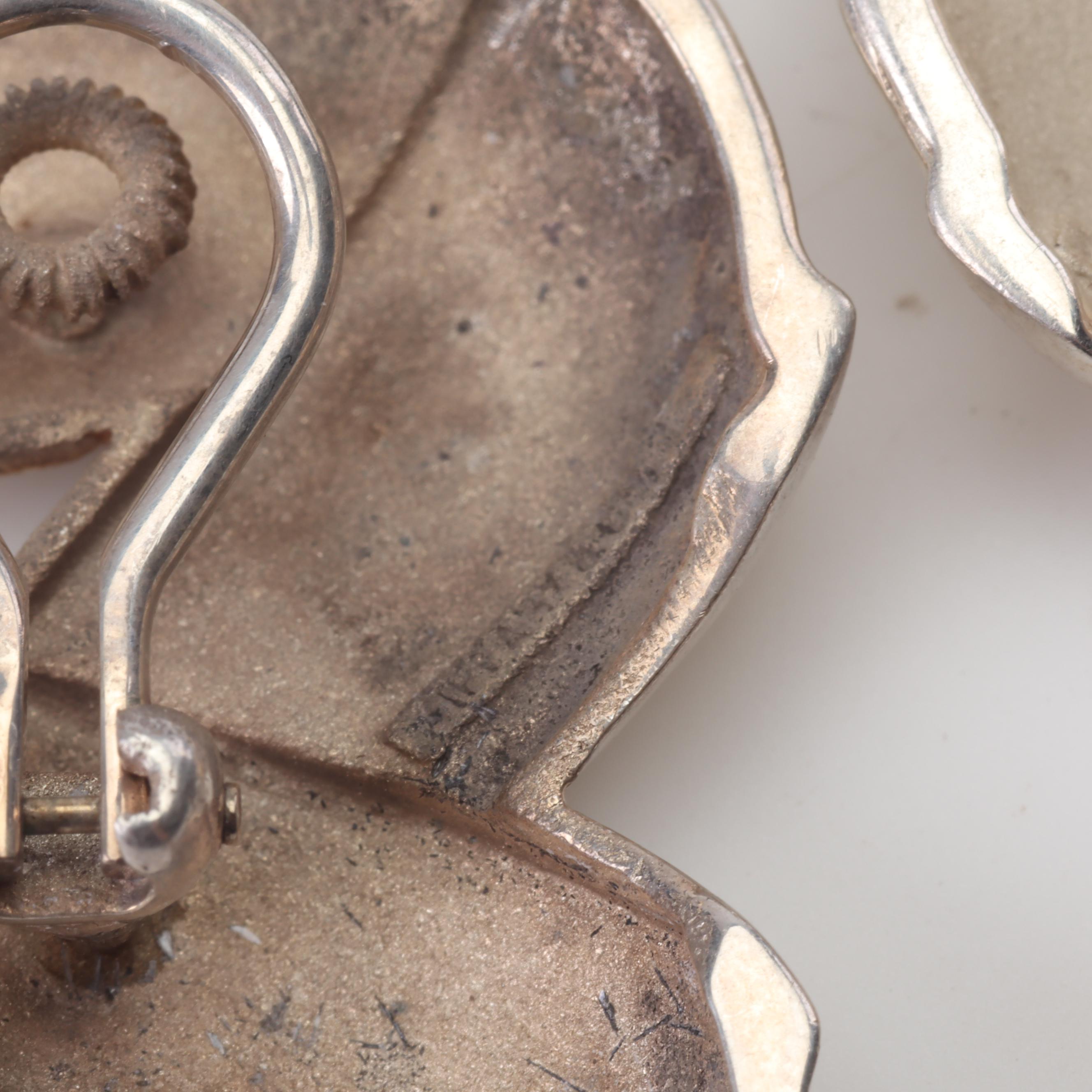 Tiffany & Co Sterling Silver Ribbon Earrings