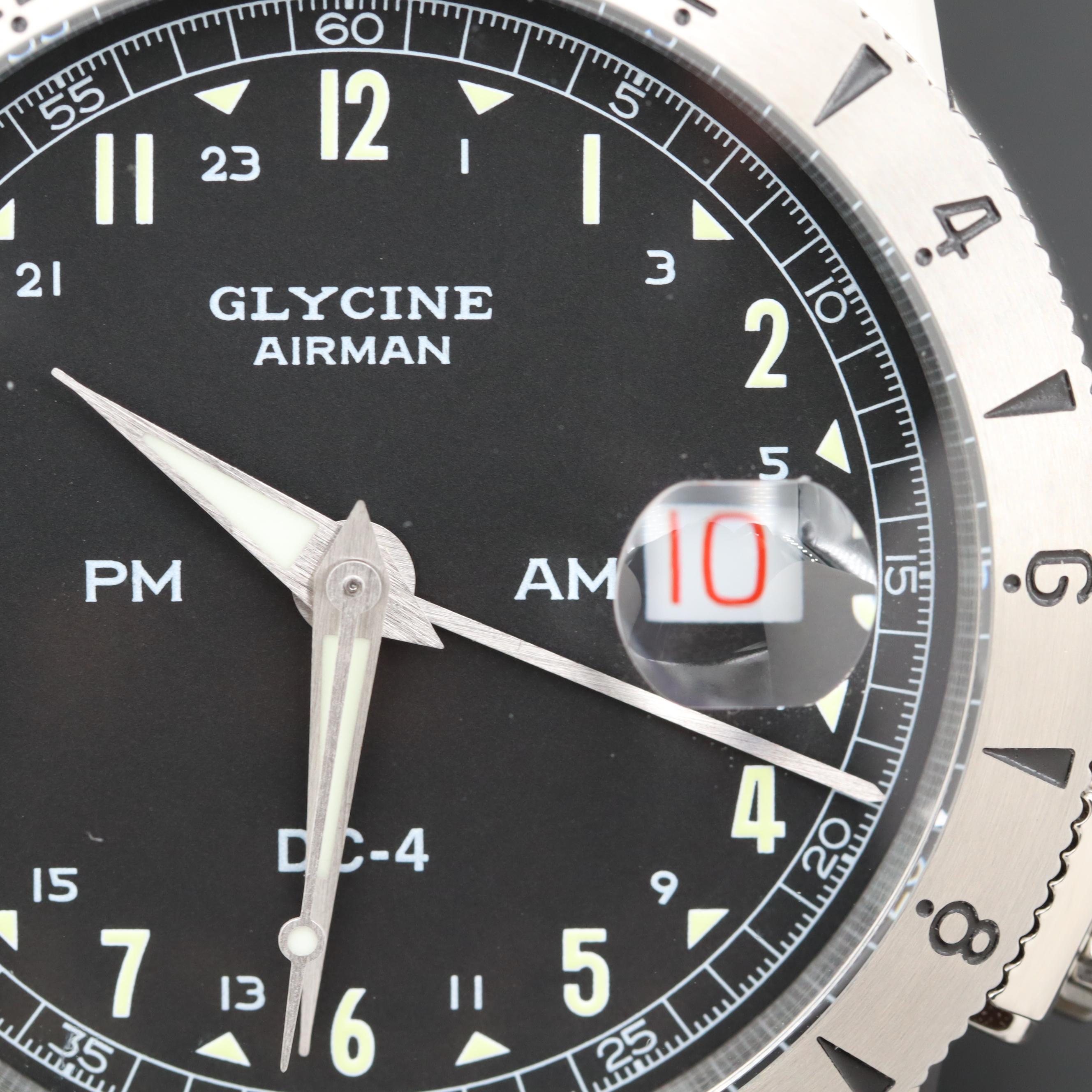 Glycine Airman DC - 4 GMT Stainless Steel Automatic Watch, 2018
