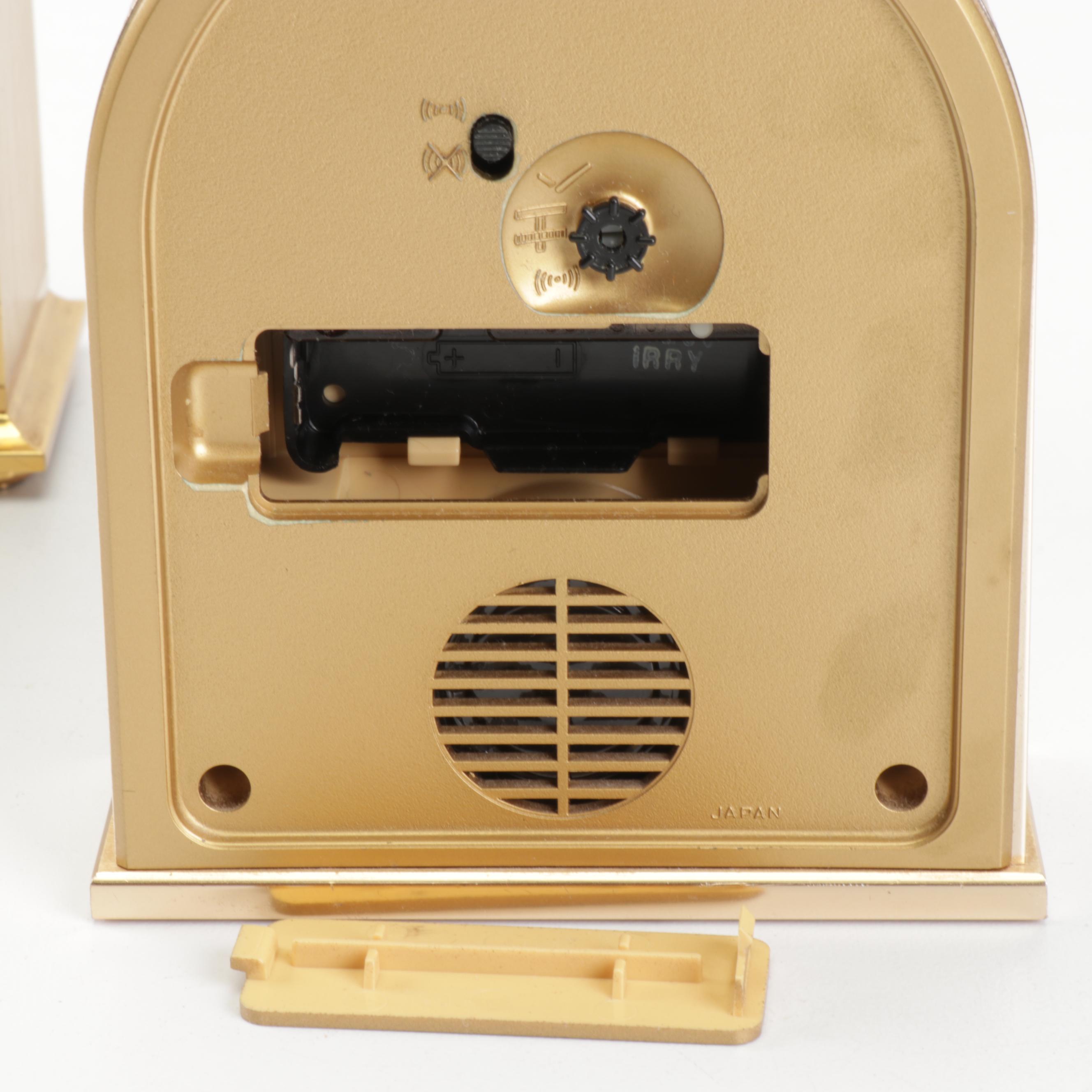 Contemporary Hamilton Swiss Made Carriage Clock and Seiko Chime Alarm Clock