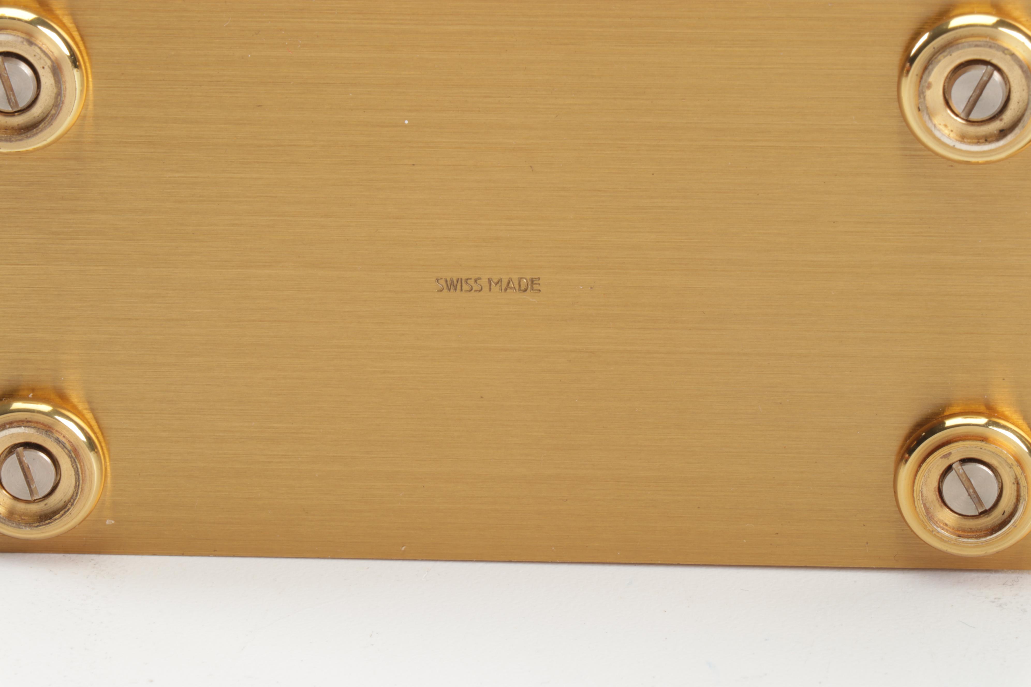 Contemporary Hamilton Swiss Made Carriage Clock and Seiko Chime Alarm Clock