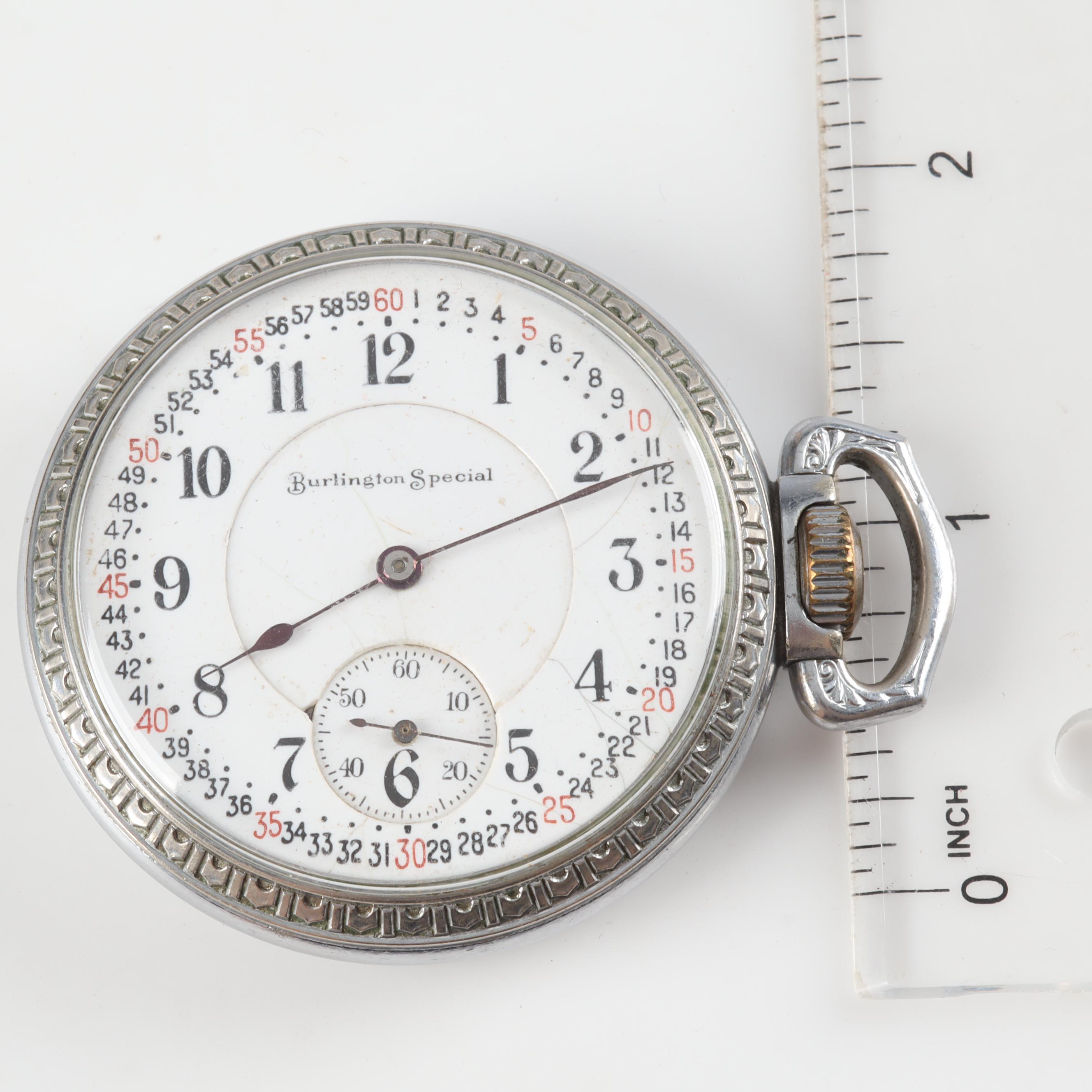 Burlington Watch Company "Burlington Special" Vintage 50MM Pocket Watch