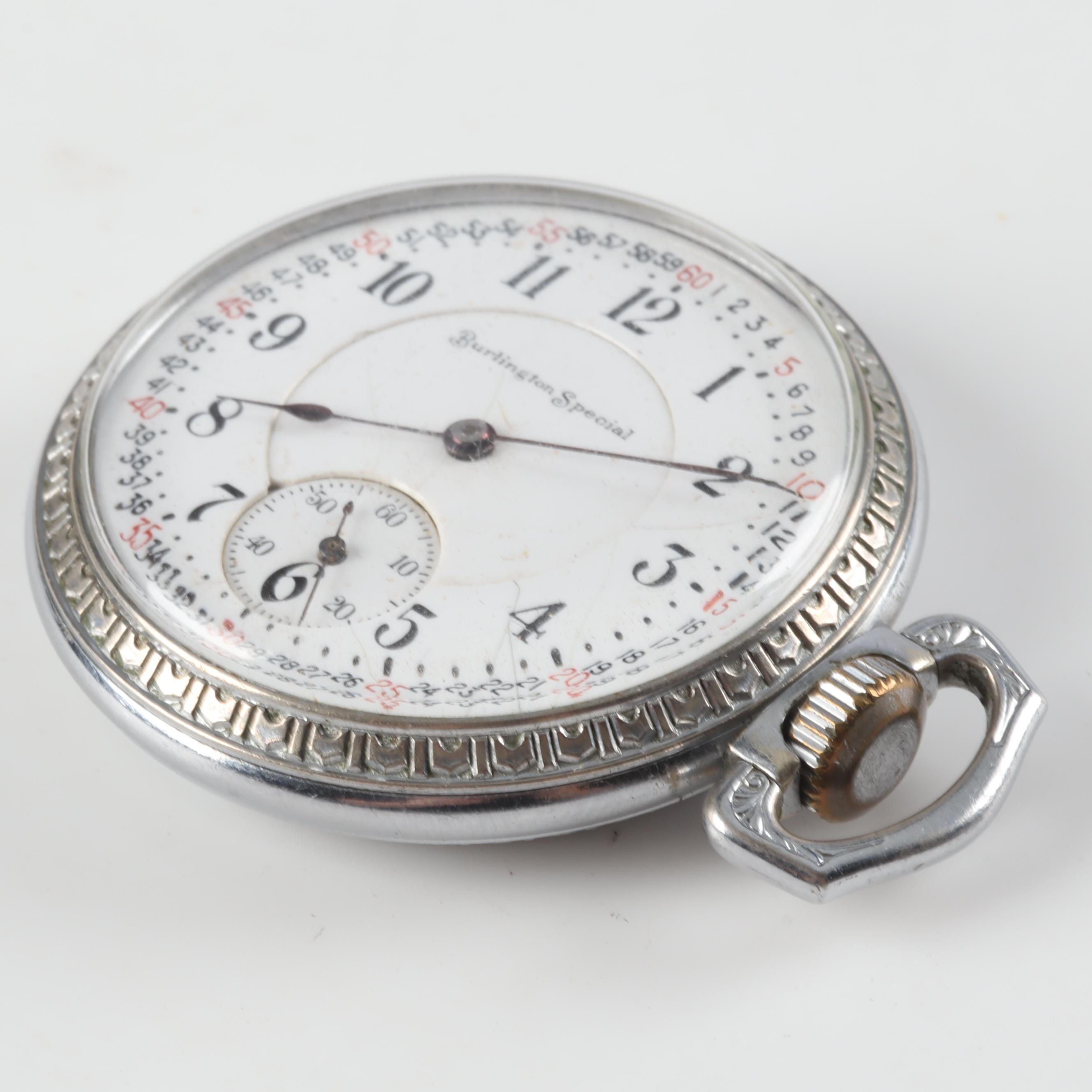 Burlington Watch Company "Burlington Special" Vintage 50MM Pocket Watch
