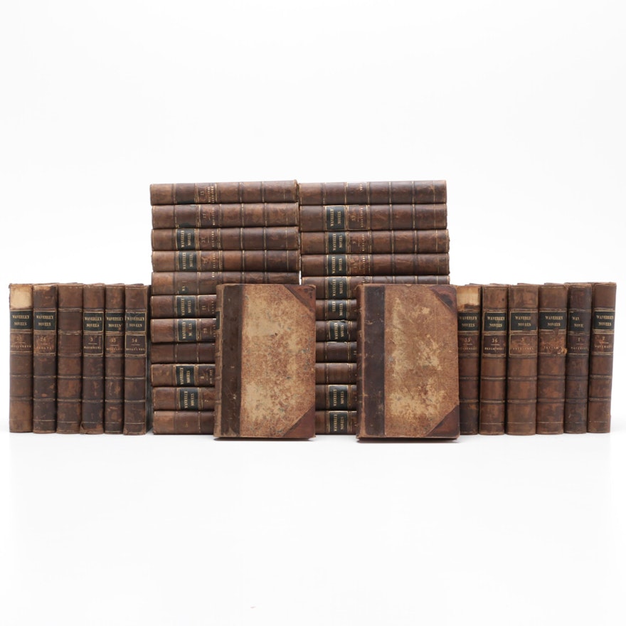 1830s "Waverly Novels" of Sir Walter Scott Hardcover Set