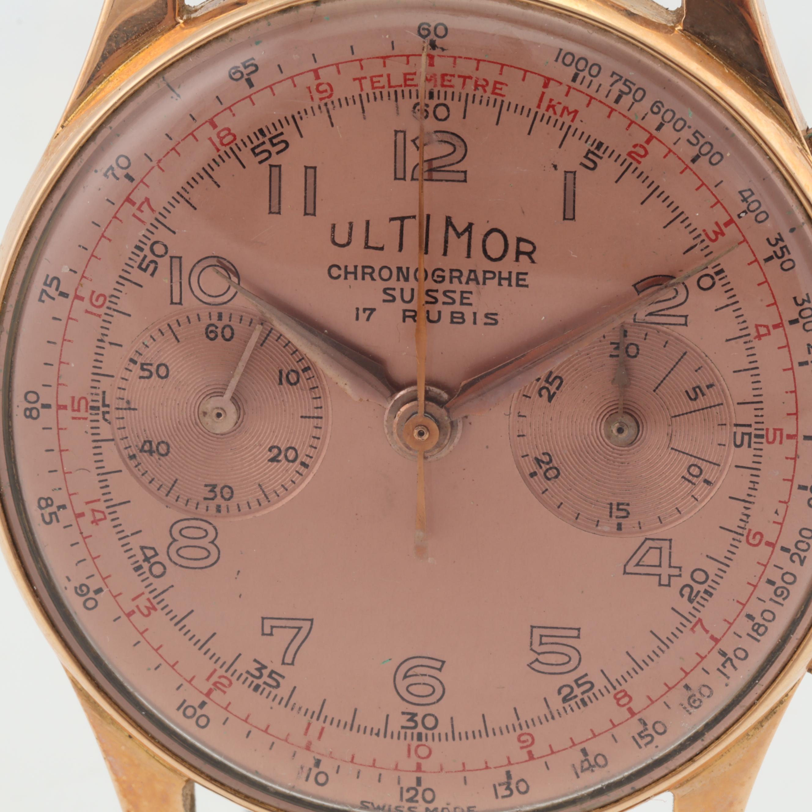 Ultimor Chronographe 18K Rose Gold Case Watch