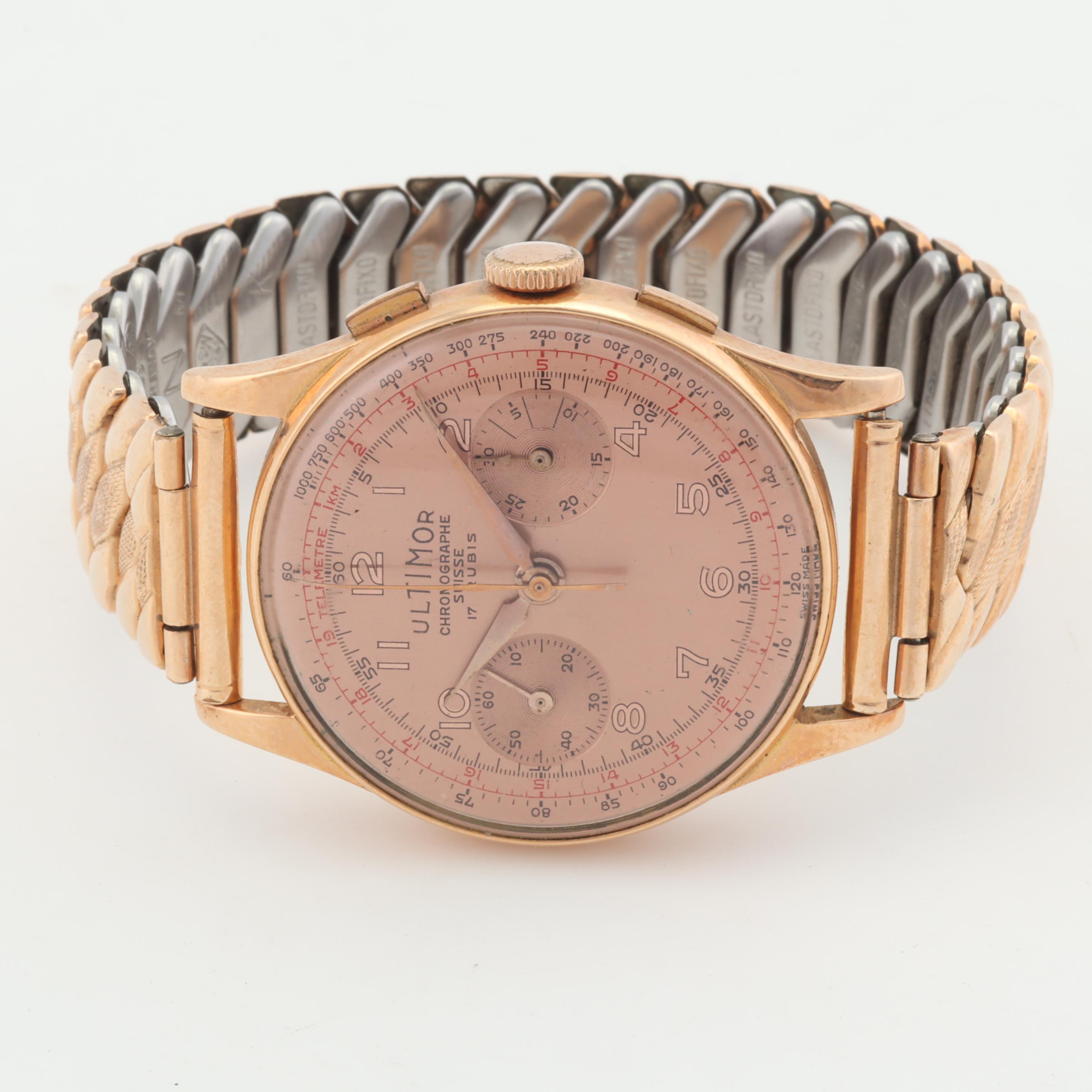Ultimor Chronographe 18K Rose Gold Case Watch