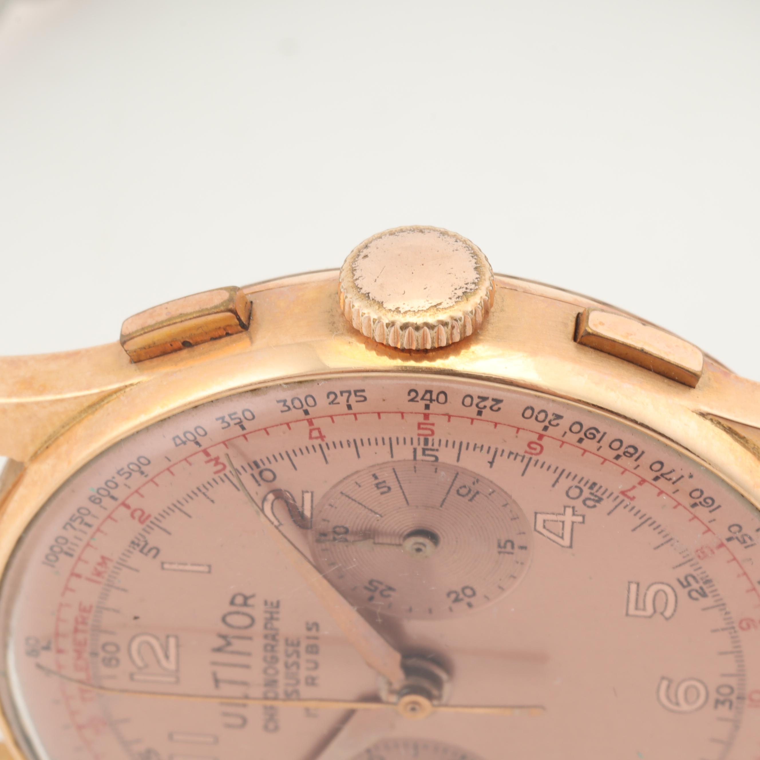 Ultimor Chronographe 18K Rose Gold Case Watch