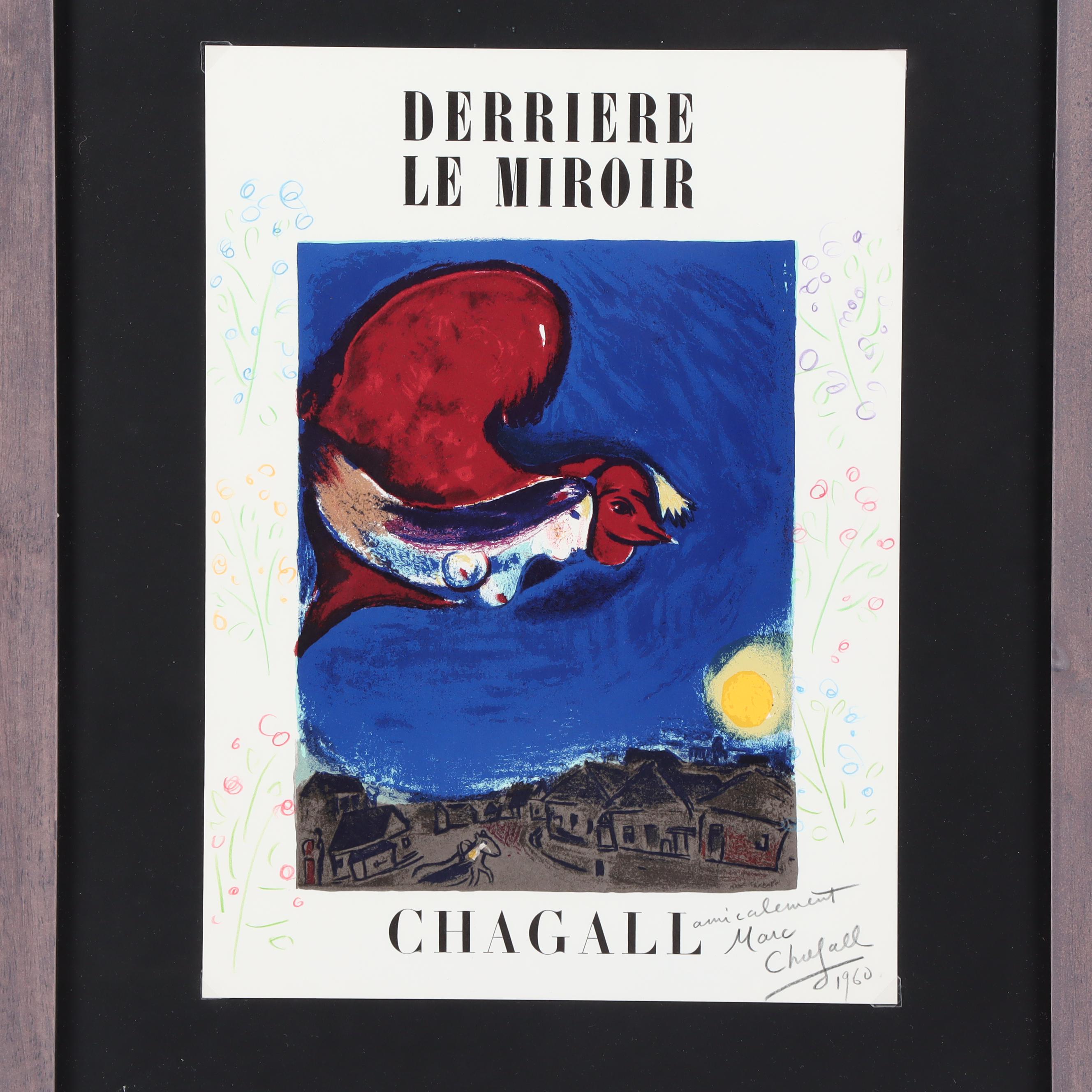 Marc Chagall Embellished Lithograph Cover for "Derrière le Miroir"