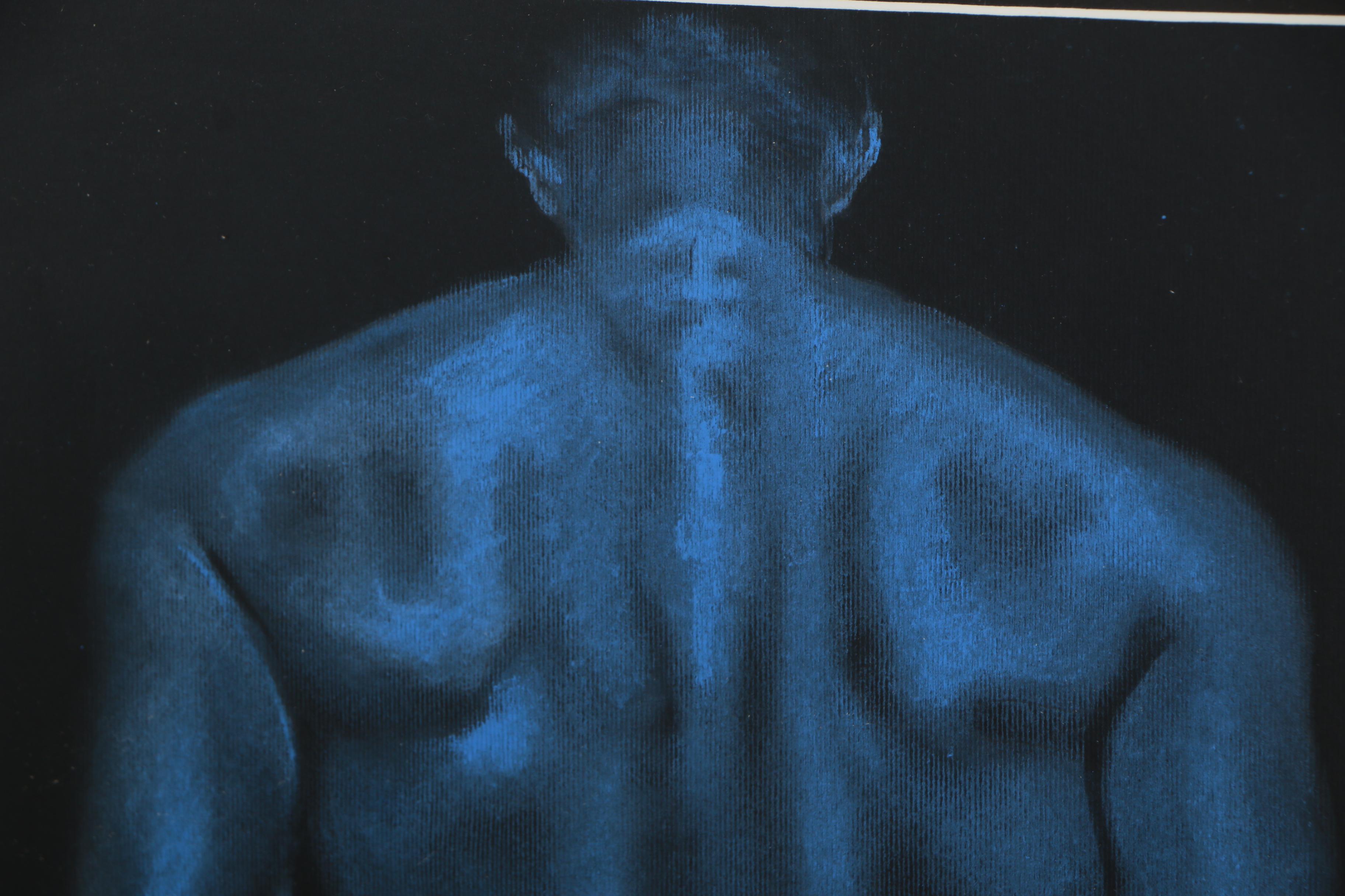 Pastel Drawing of Nude Male