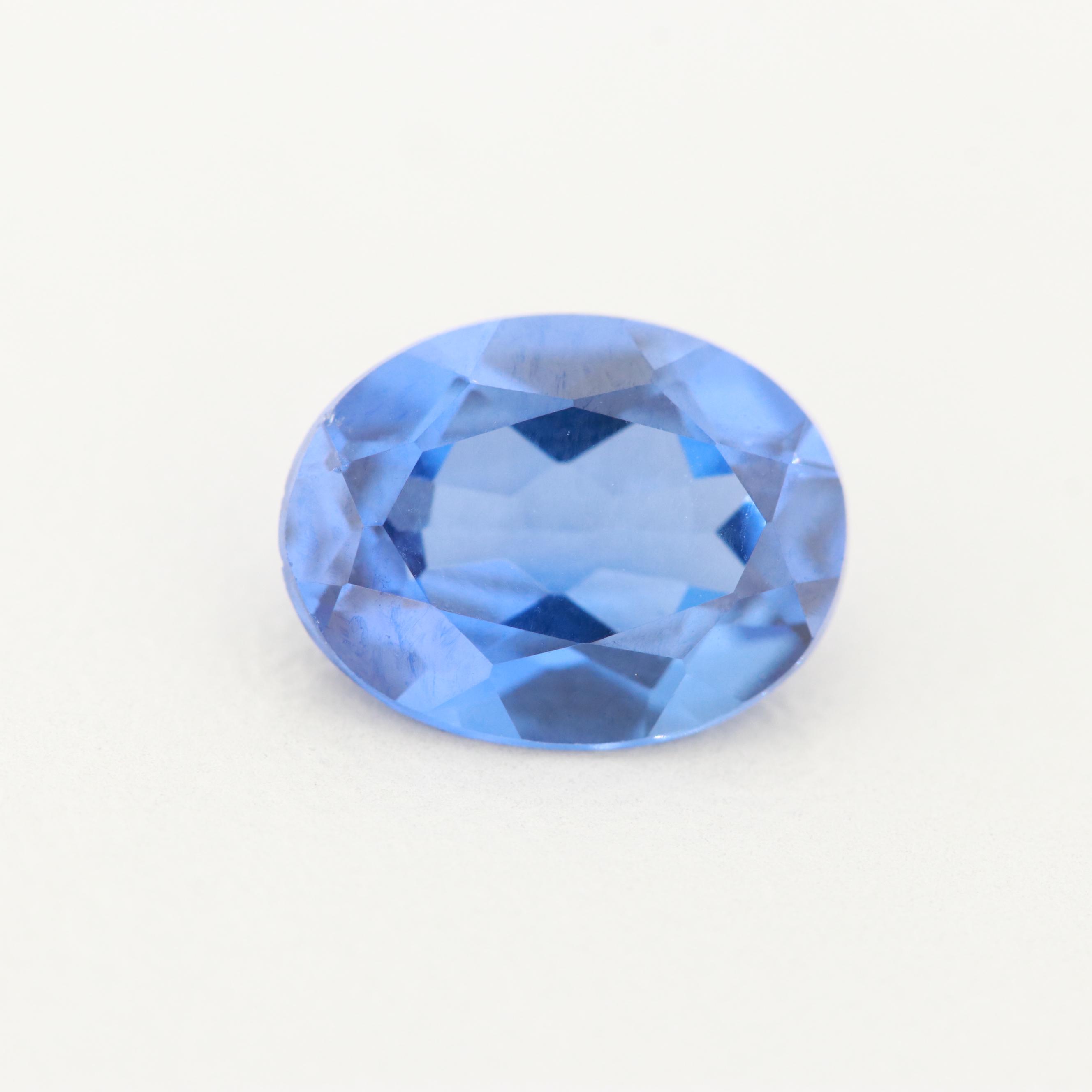 Loose 2.04 CT Synthetic Blue Sapphire