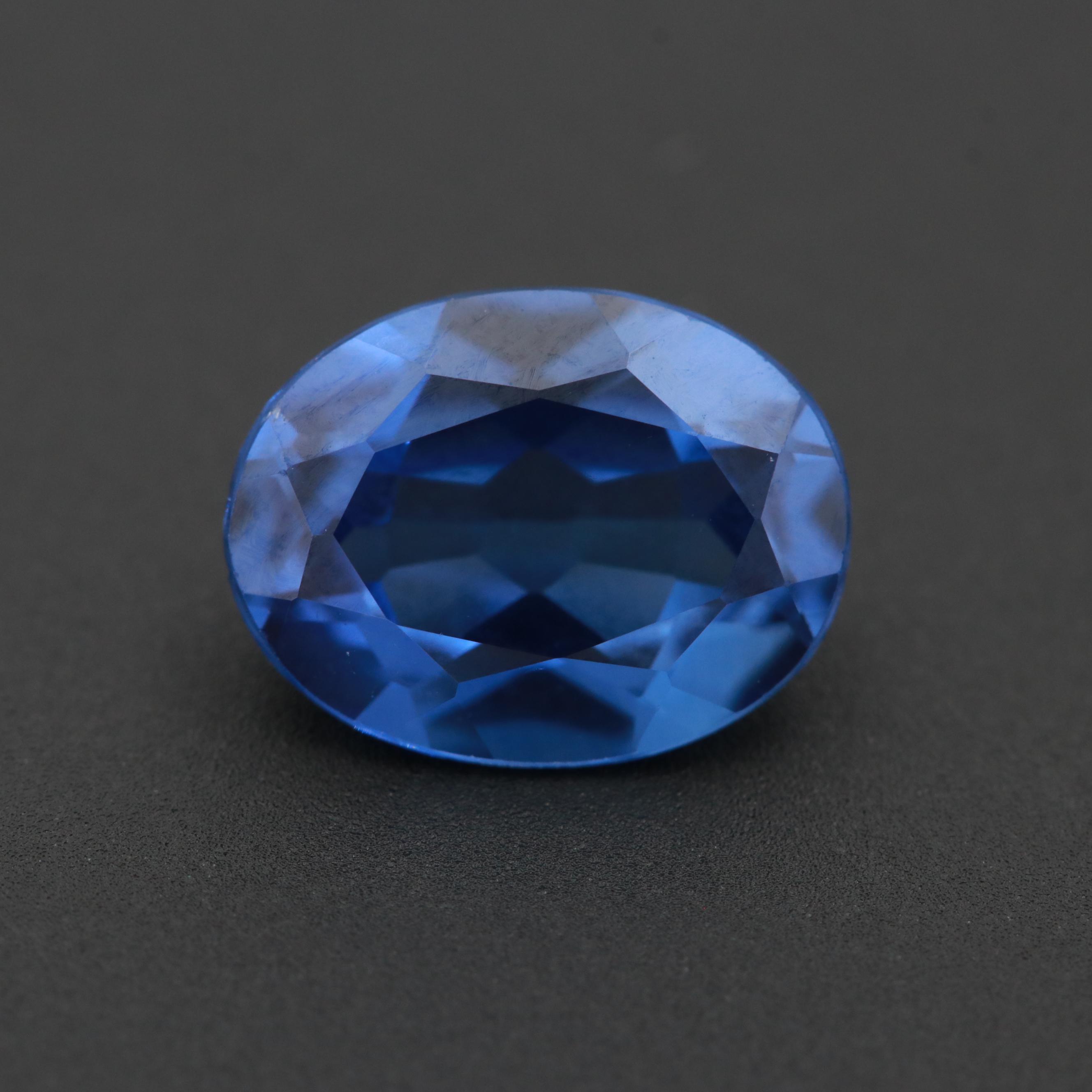 Loose 2.04 CT Synthetic Blue Sapphire