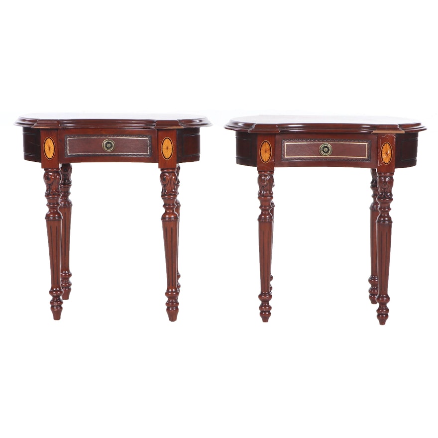 Federal Style Mahogany Side Tables, Contemporary