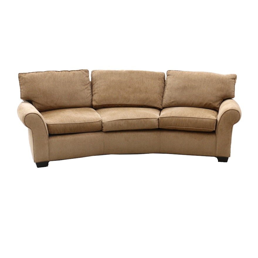 Contemporary Arhaus Arched Upholstered Sofa