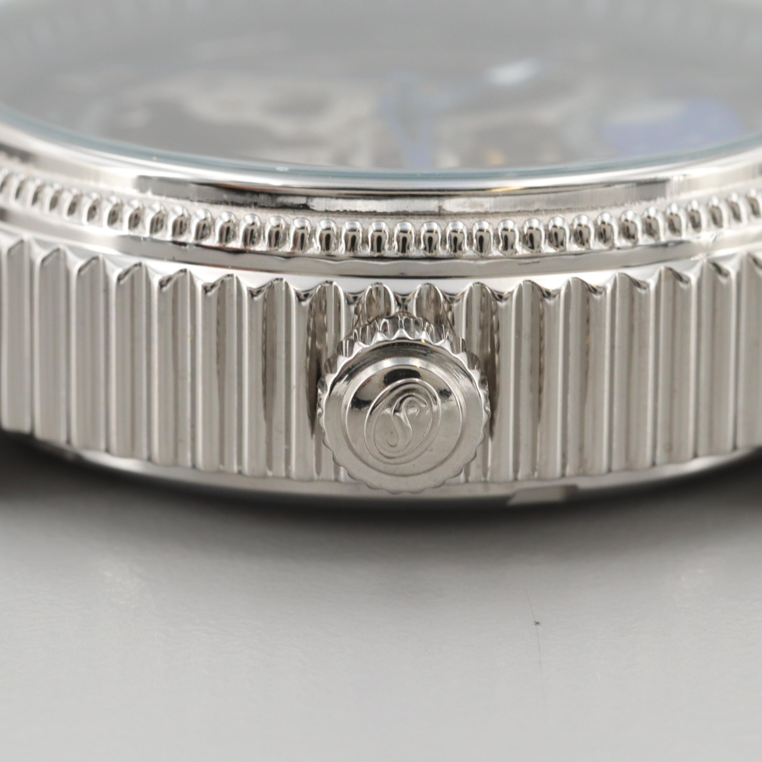 Stuhrling Skeleton Dial Stainless Steel Automatic Watch