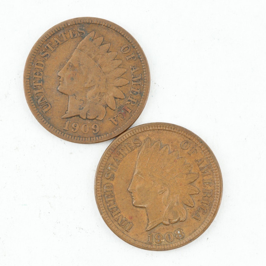 1908 and 1909 Indian Head Cents