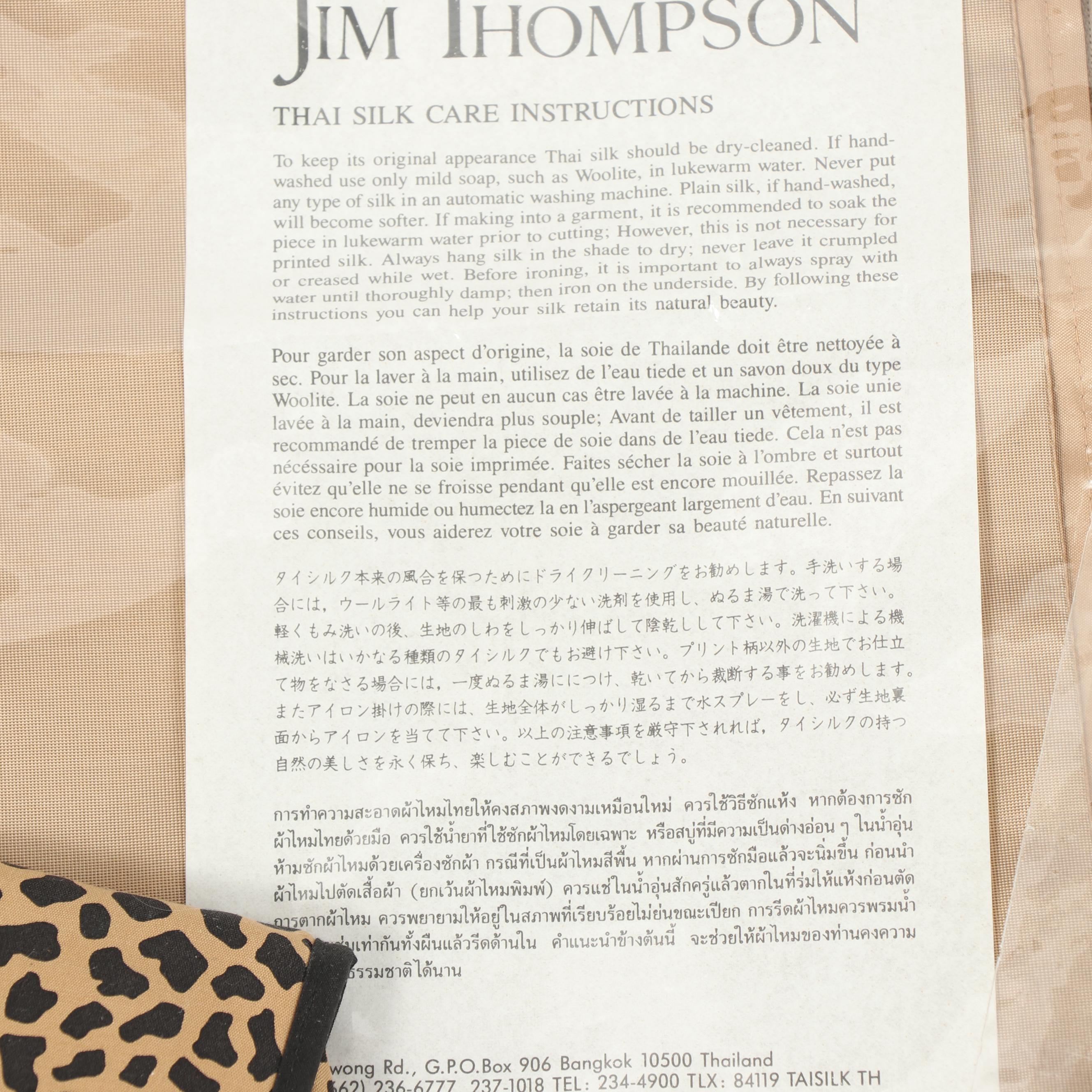 Jim Thompson Silk Scarves, Cosmetic and Travel Bags and Gift Packaging