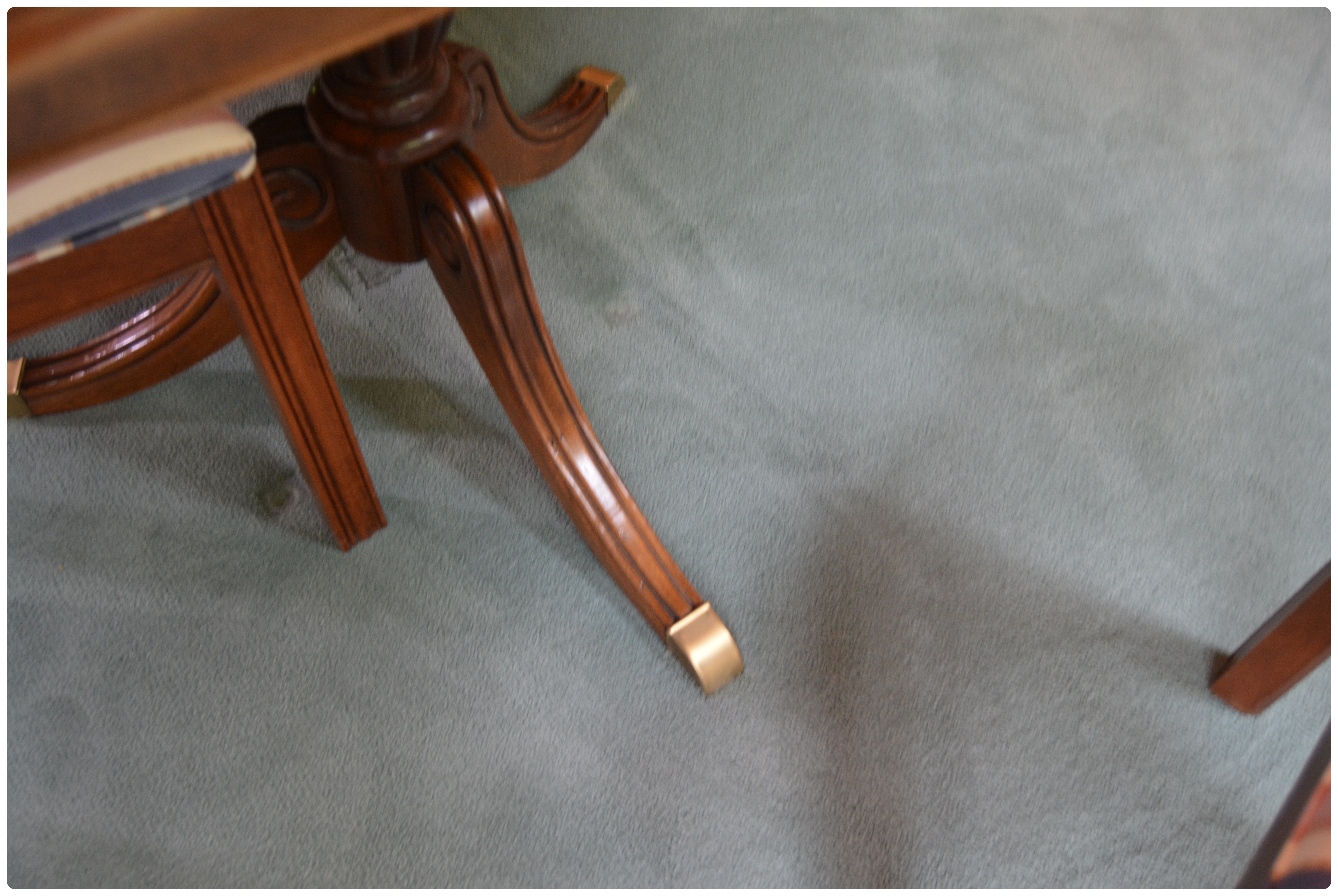 Ethan Allen "Carolyn" Double Pedestal Mahogany Dining Room Set, Contemporary