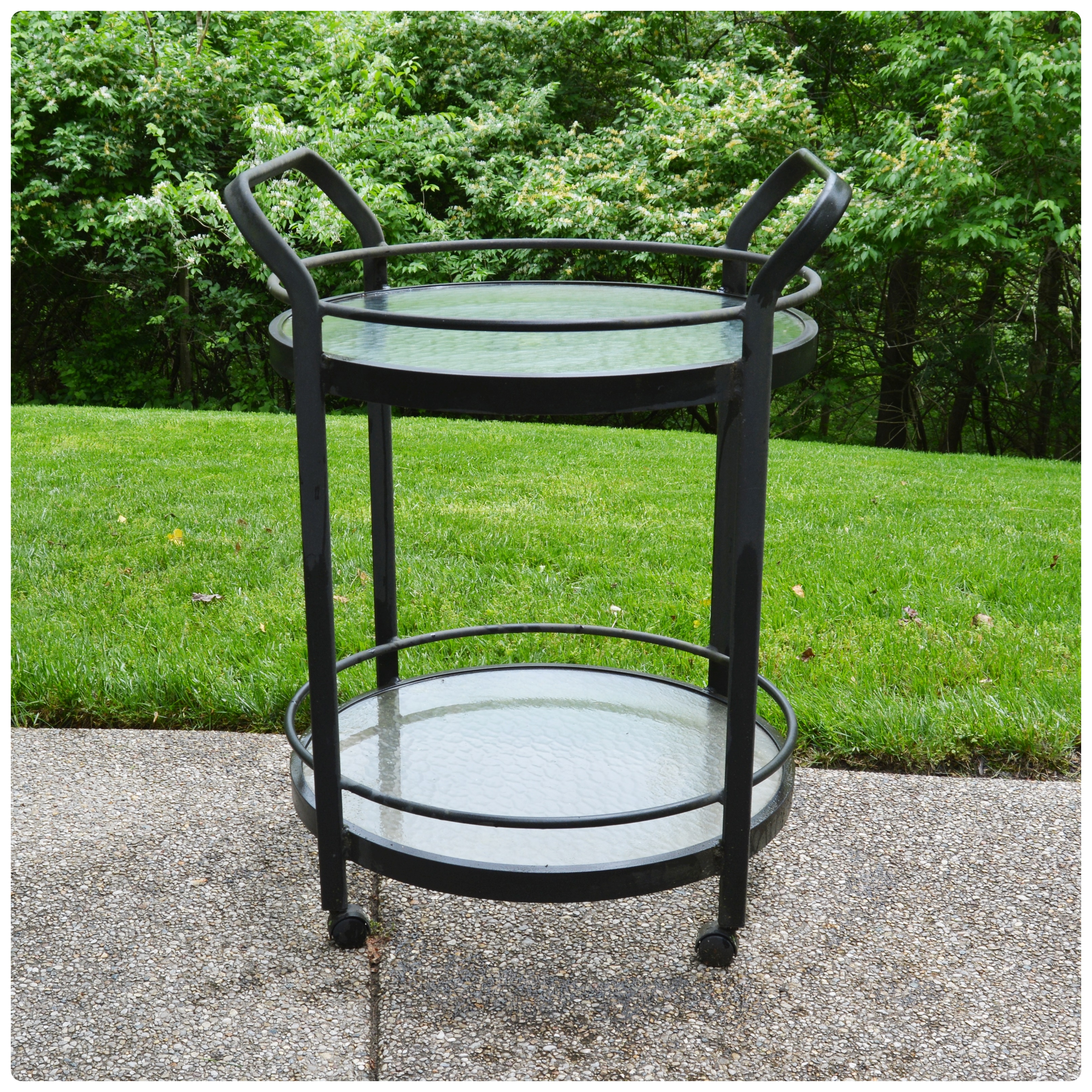 Metal Patio Beverage Cart, Contemporary
