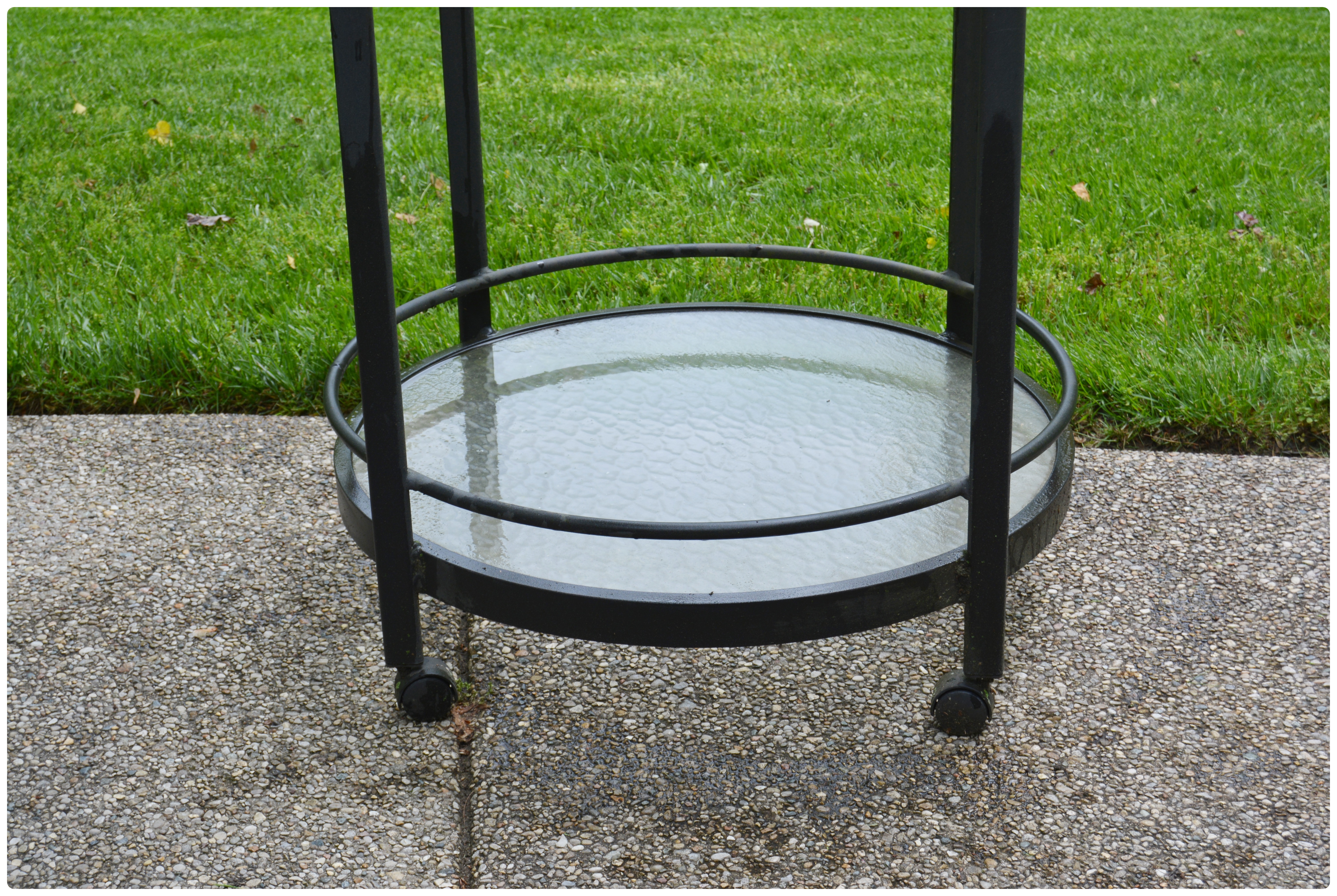 Metal Patio Beverage Cart, Contemporary