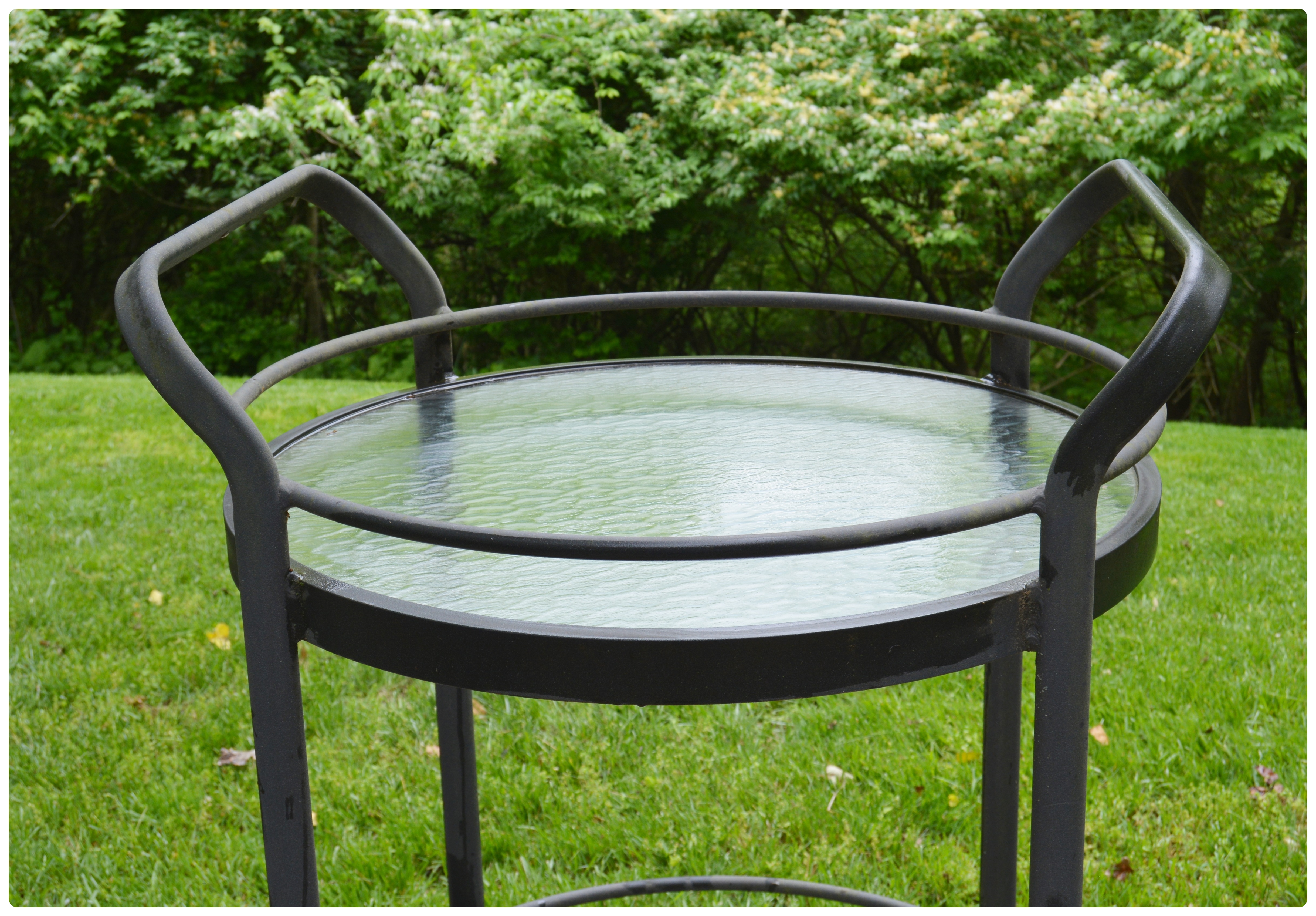 Metal Patio Beverage Cart, Contemporary