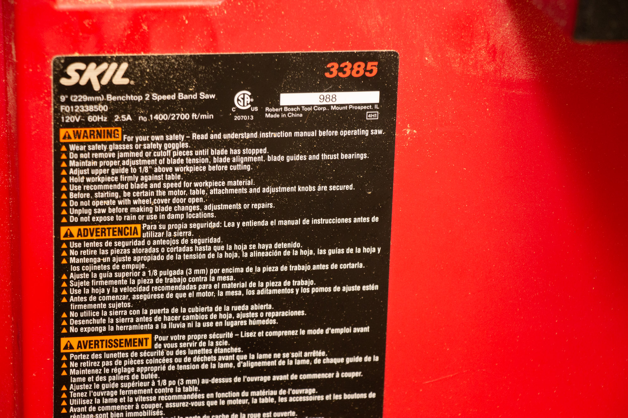 Skil 9" Benchtop Band Saw