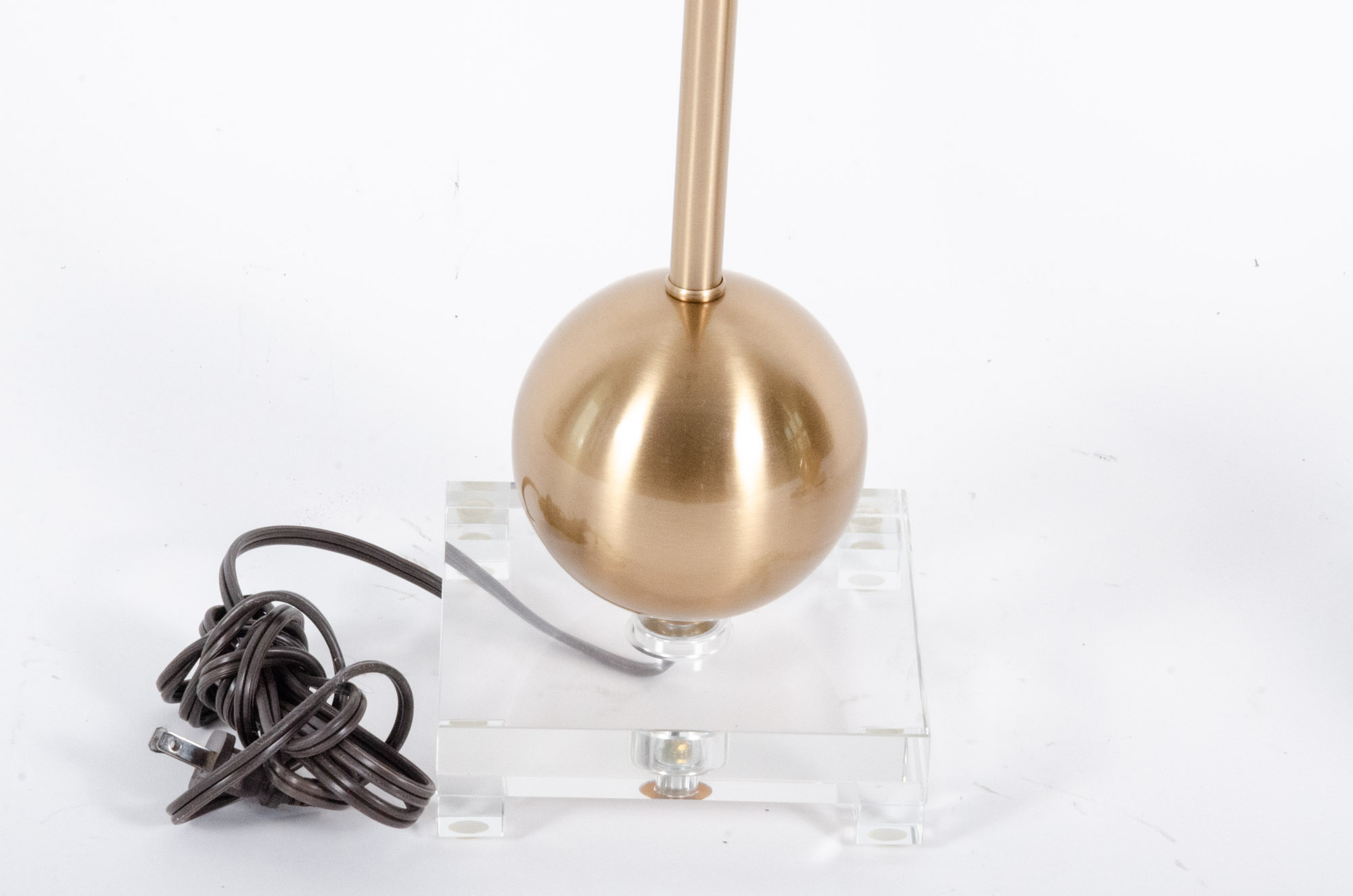 Contemporary Table Lamps in Brass and Acrylic