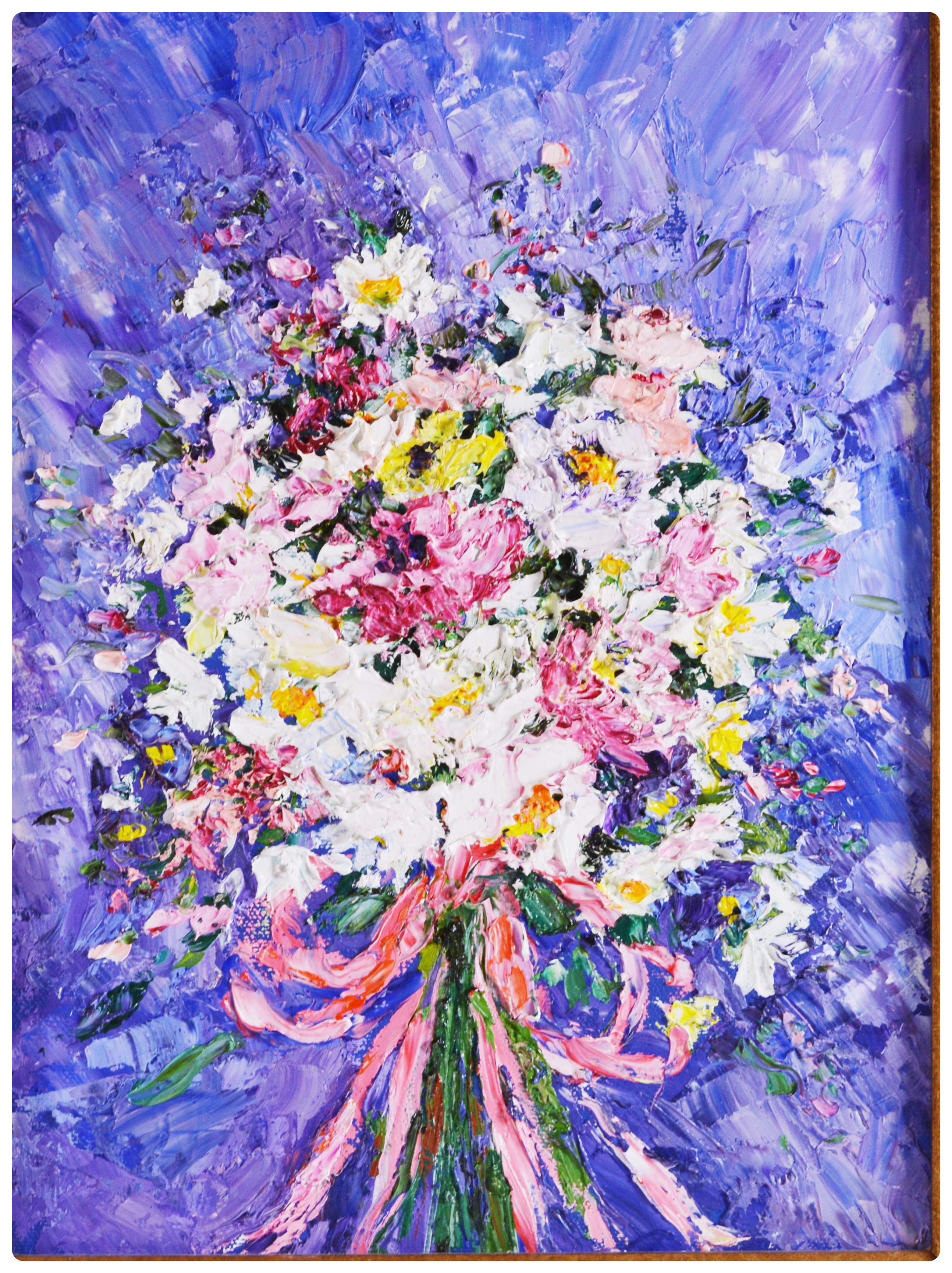 Barbara Heiman Oil Painting of a Floral Bouquet