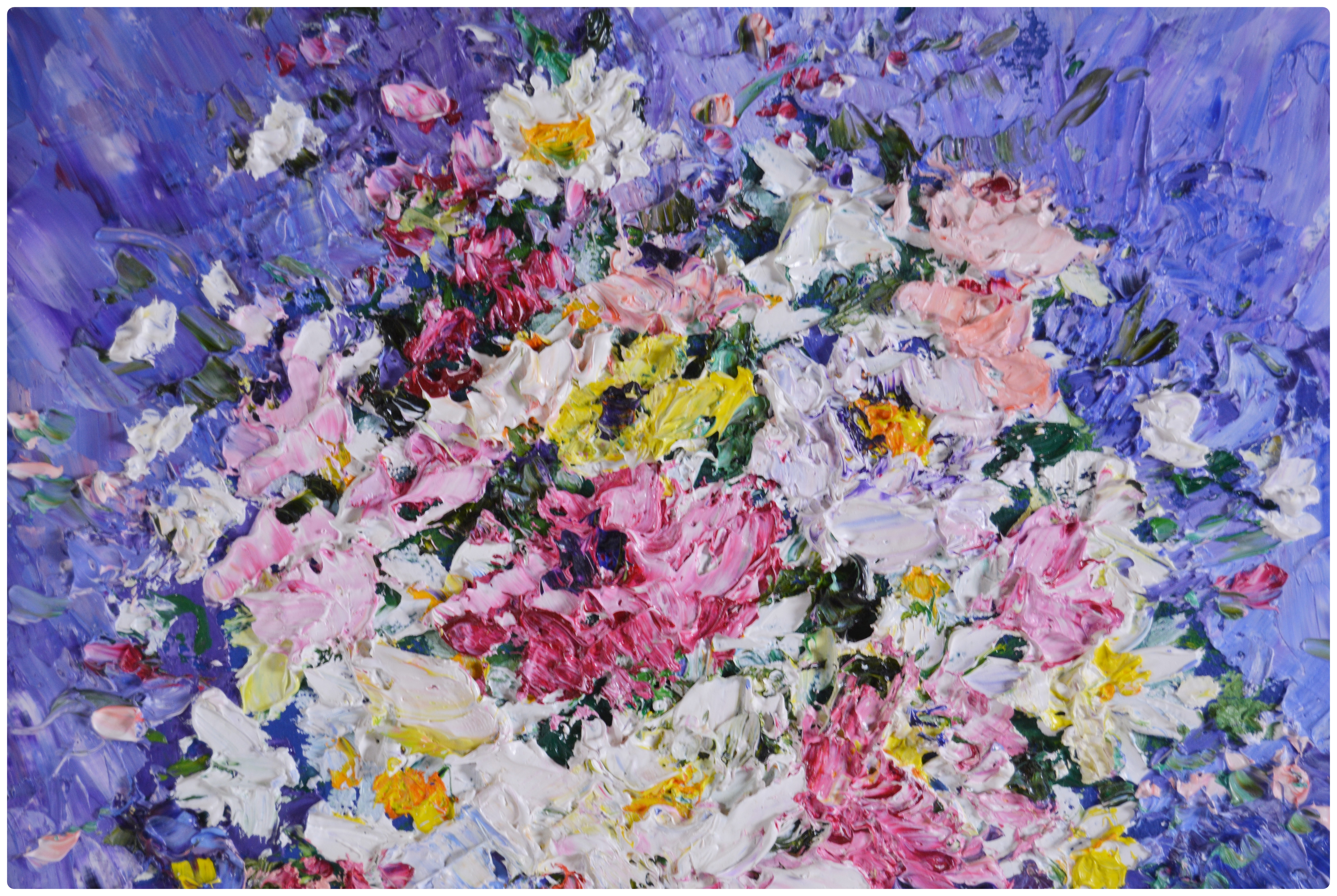 Barbara Heiman Oil Painting of a Floral Bouquet