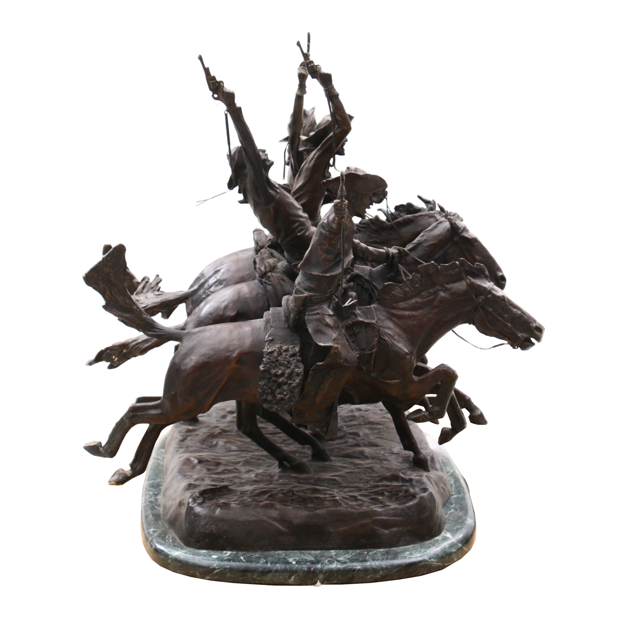Bronze Sculpture After Frederick Remington "Coming Through the Rye"