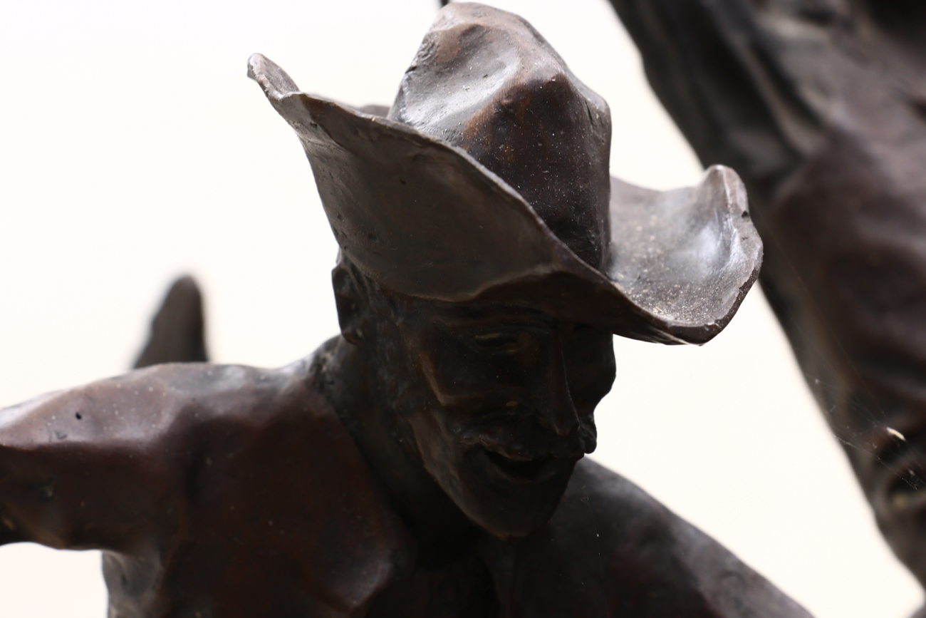 Bronze Sculpture After Frederick Remington "Coming Through the Rye"