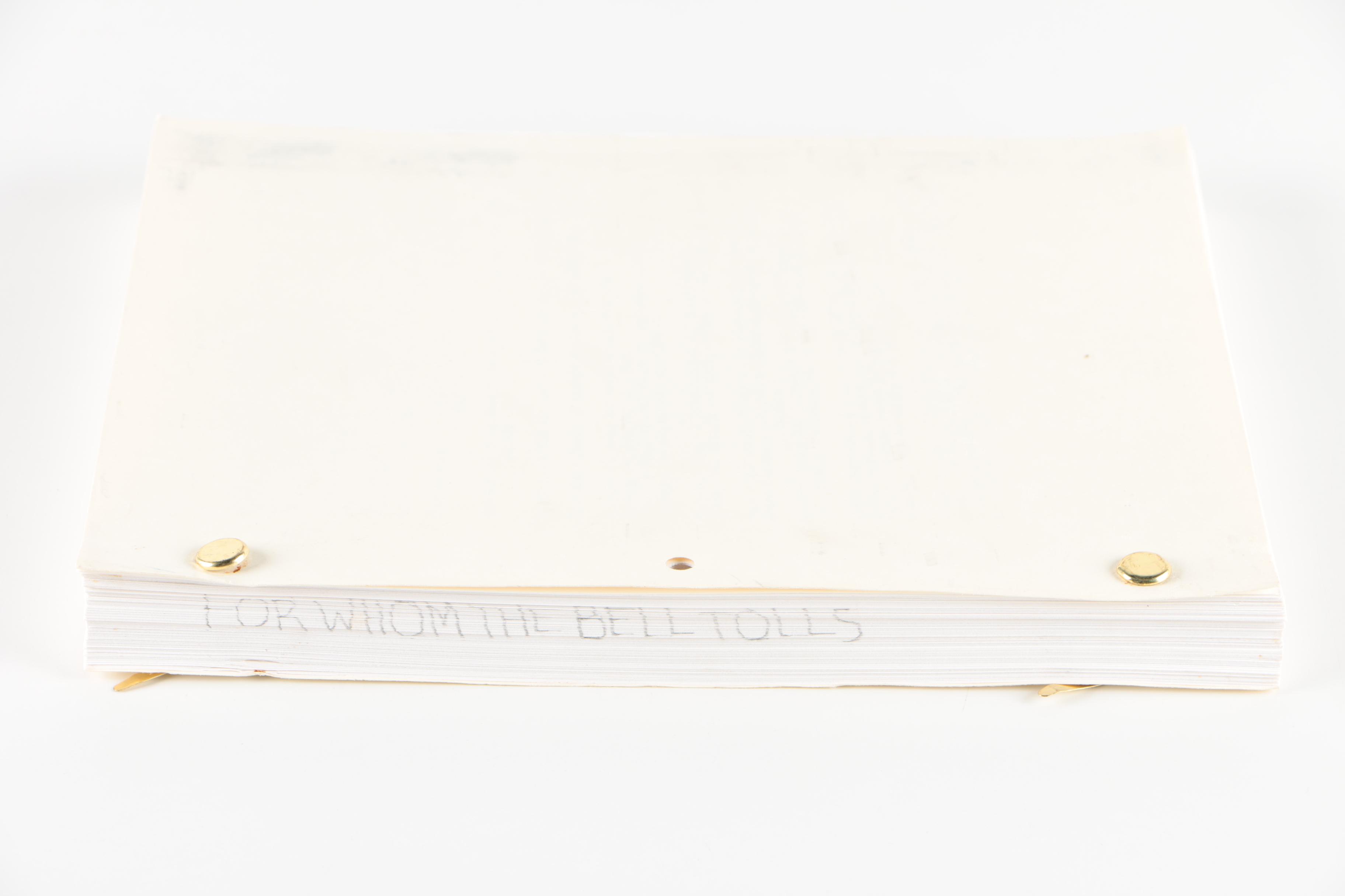 Hemingway's "For Whom the Bell Tolls" Screenplay by Dudley Nichols