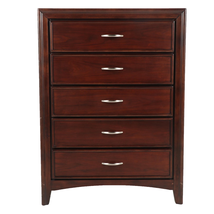 Contemporary Walnut Finish Chest of Drawers by JC Penney Home