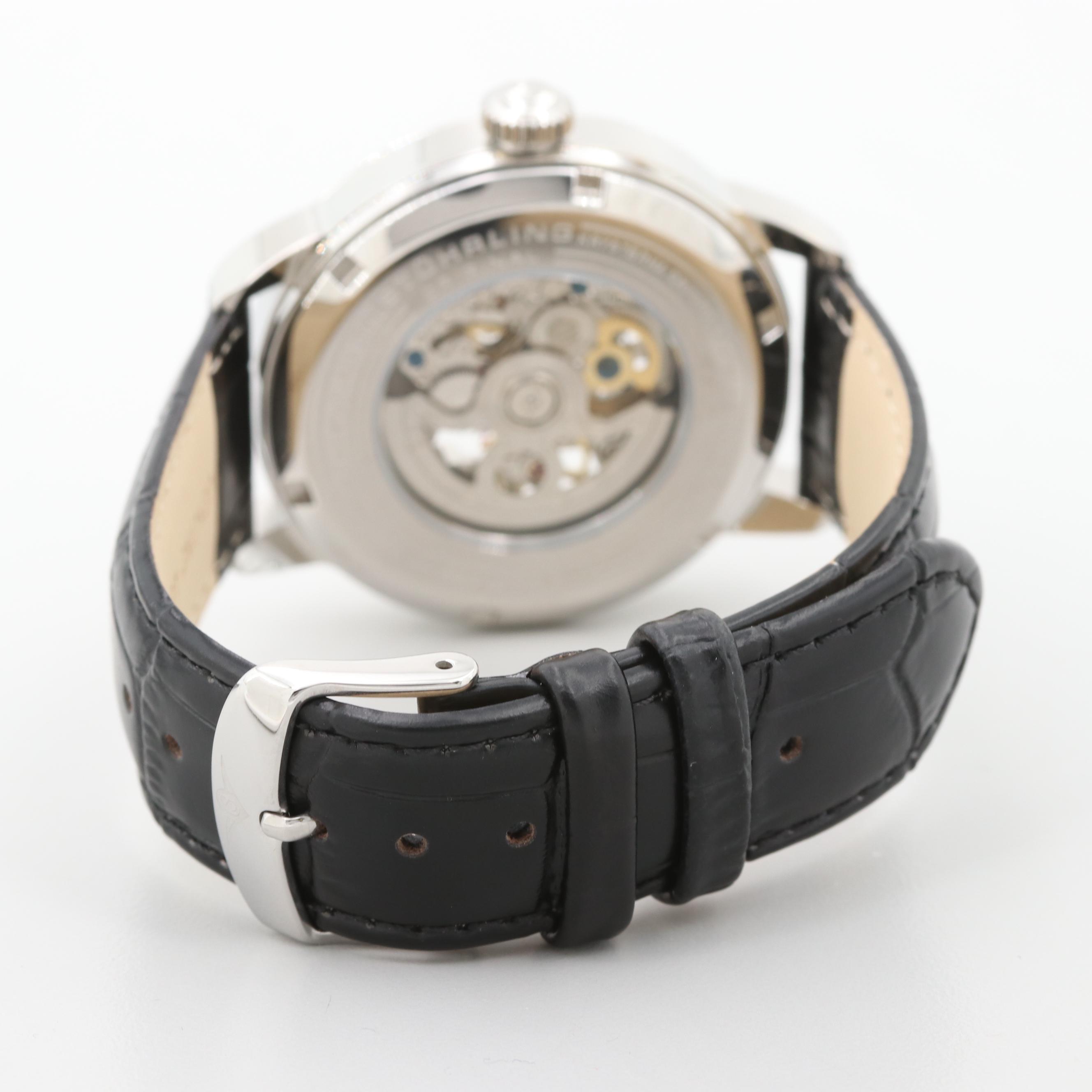 Stuhrling Skeleton Dial Stainless Steel Automatic Watch