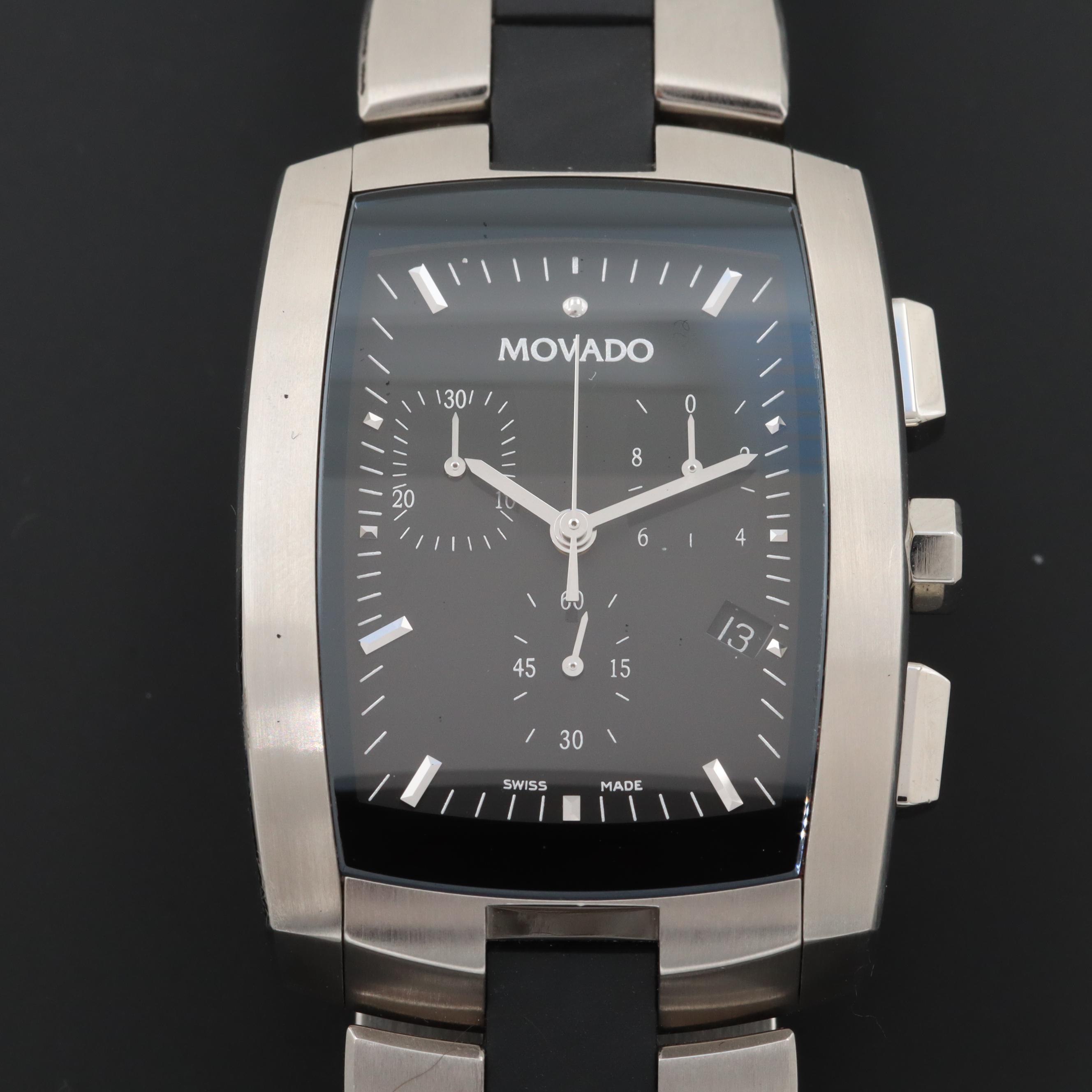 Movado Eliro Stainless Steel Quartz Chronograph Watch