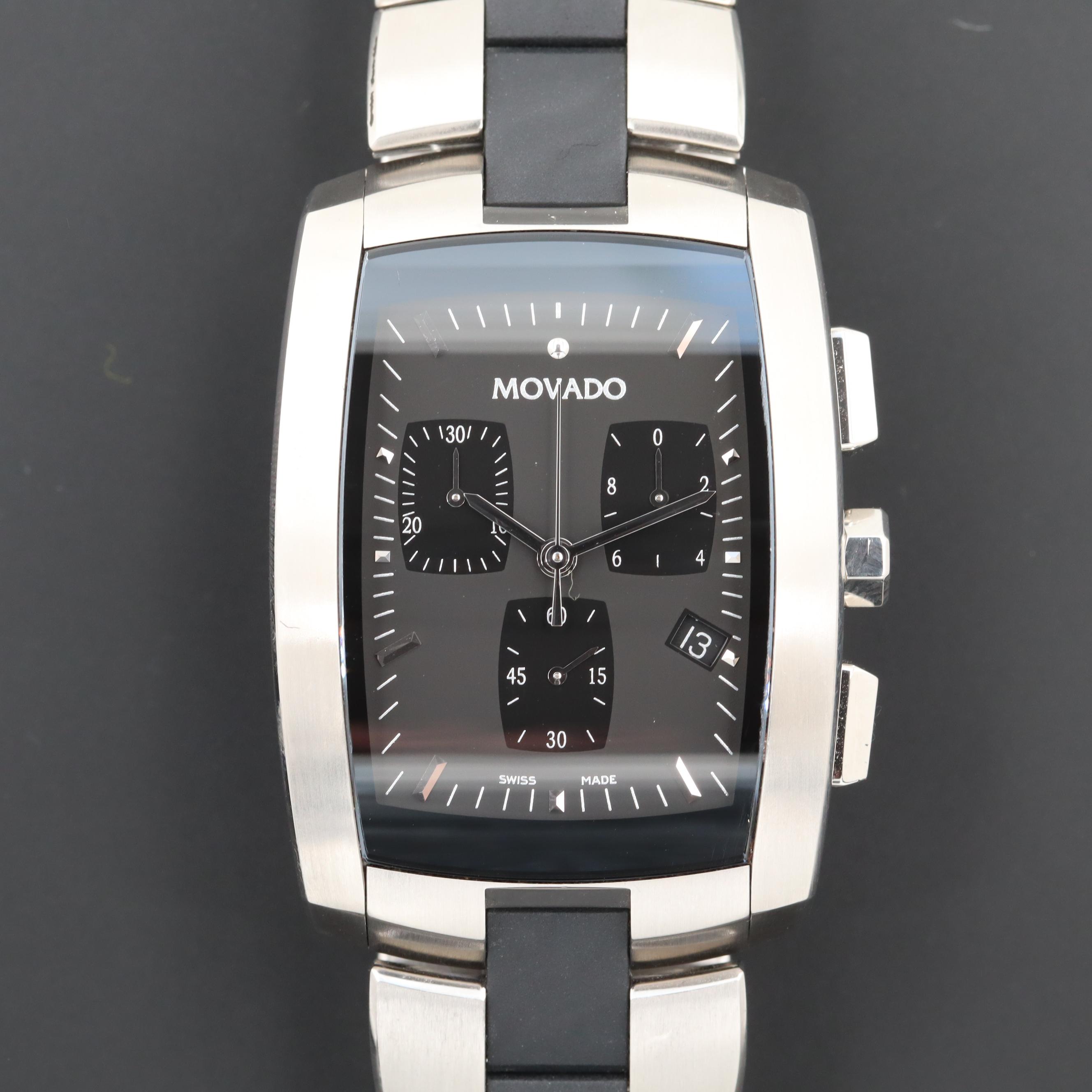 Movado Eliro Stainless Steel Quartz Chronograph Watch