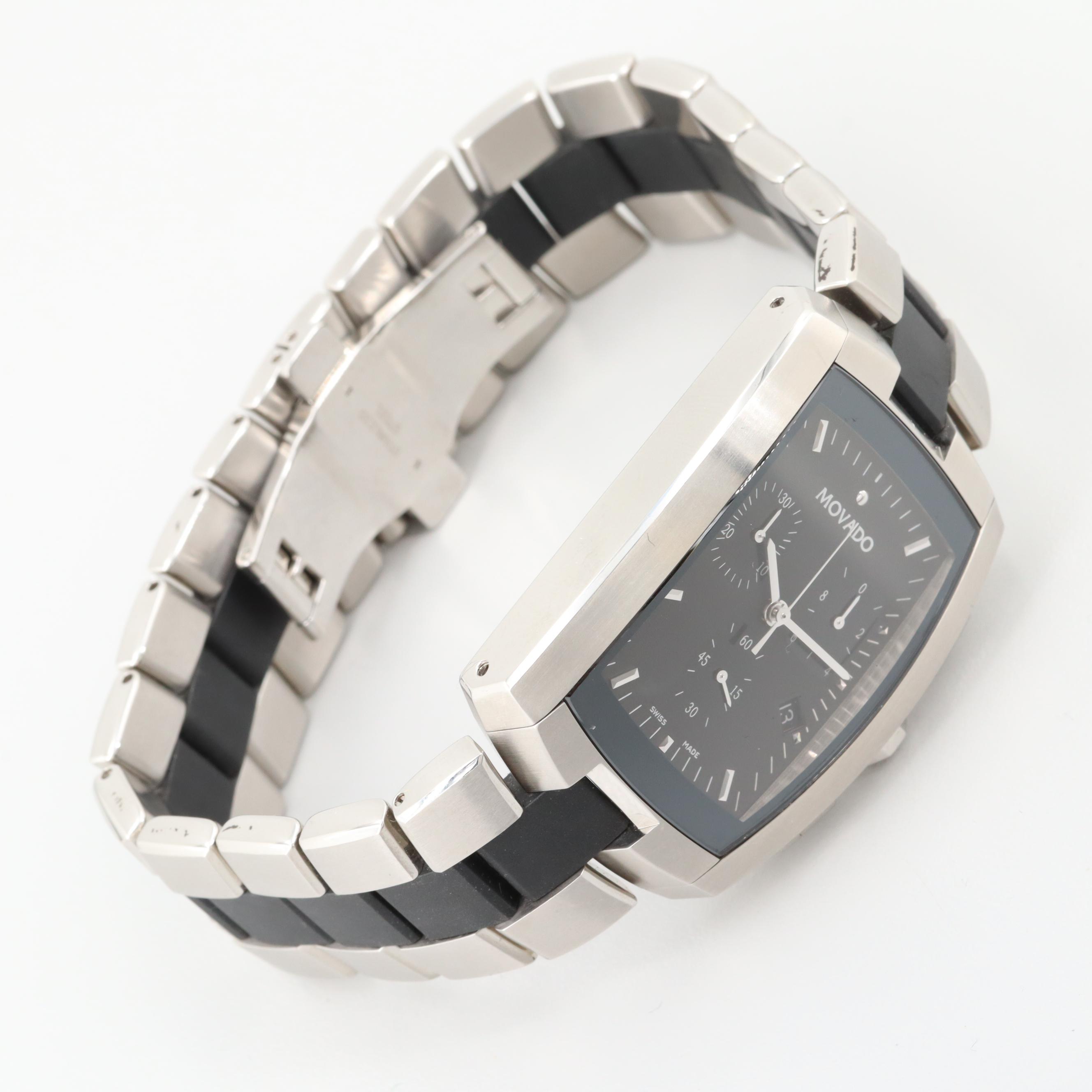 Movado Eliro Stainless Steel Quartz Chronograph Watch
