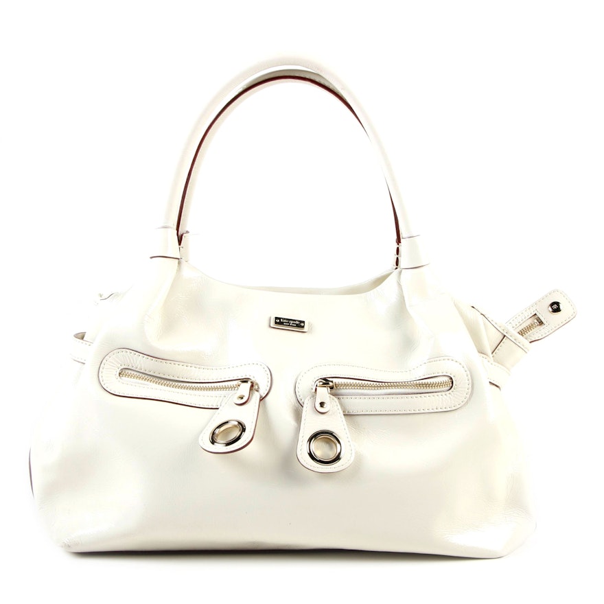 Kate Spade New York White Patent Leather Satchel