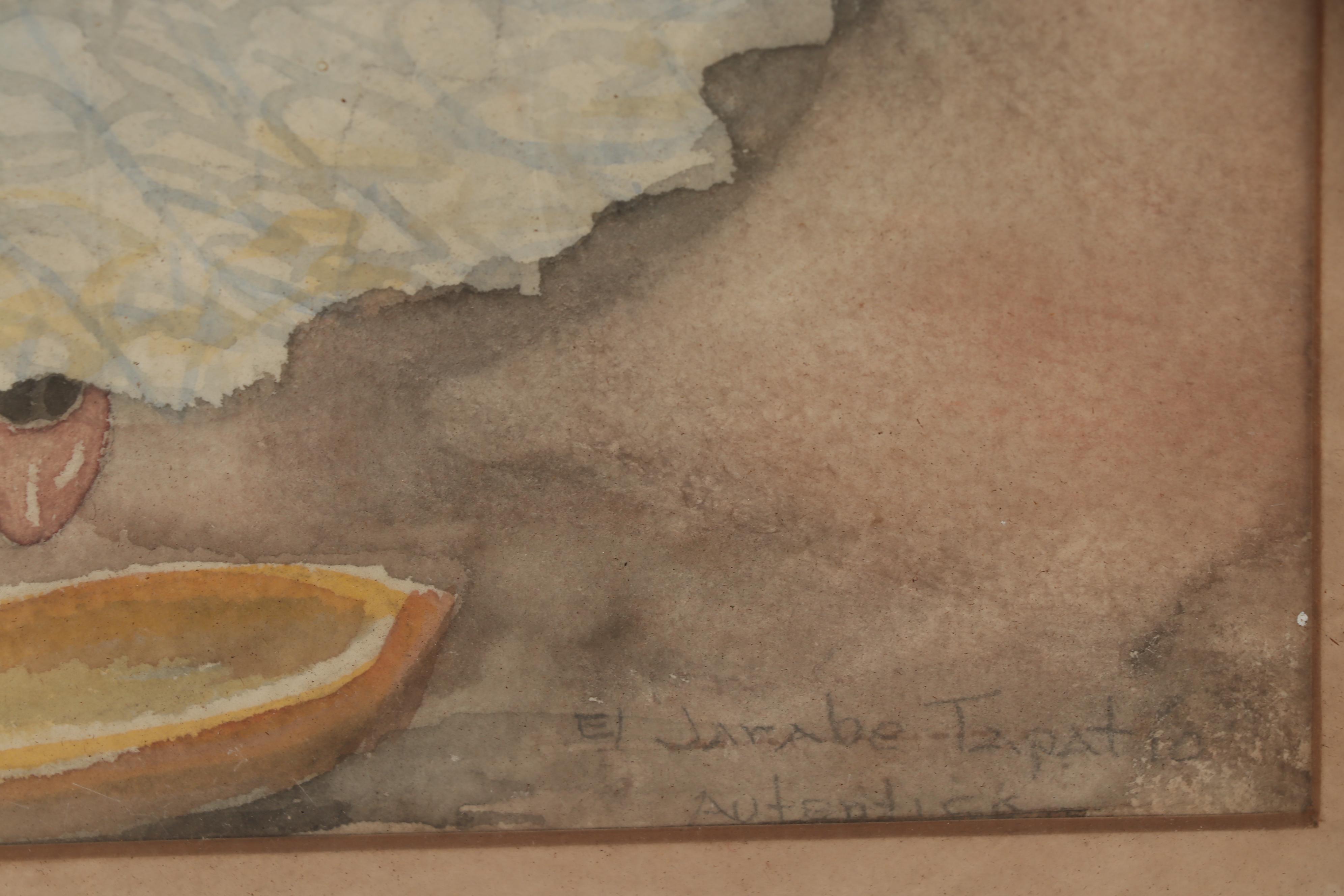 Late 20th Century Watercolor Painting "Jarabe Tapatío"