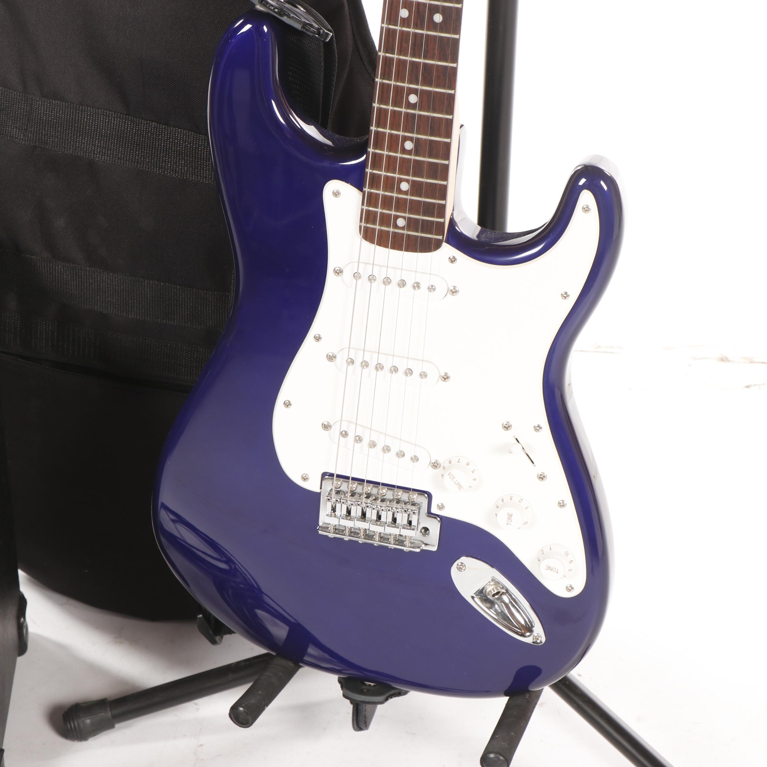 Fender "Squire" Strat Children's Guitar and Line 6 Amp