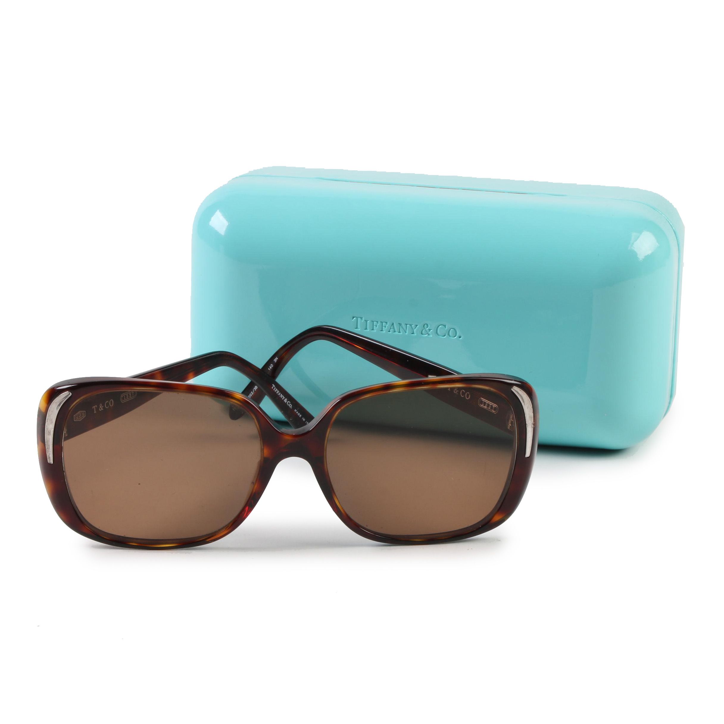 Tiffany & Co. 4084-G Havana Sunglasses with Sterling Silver Accents