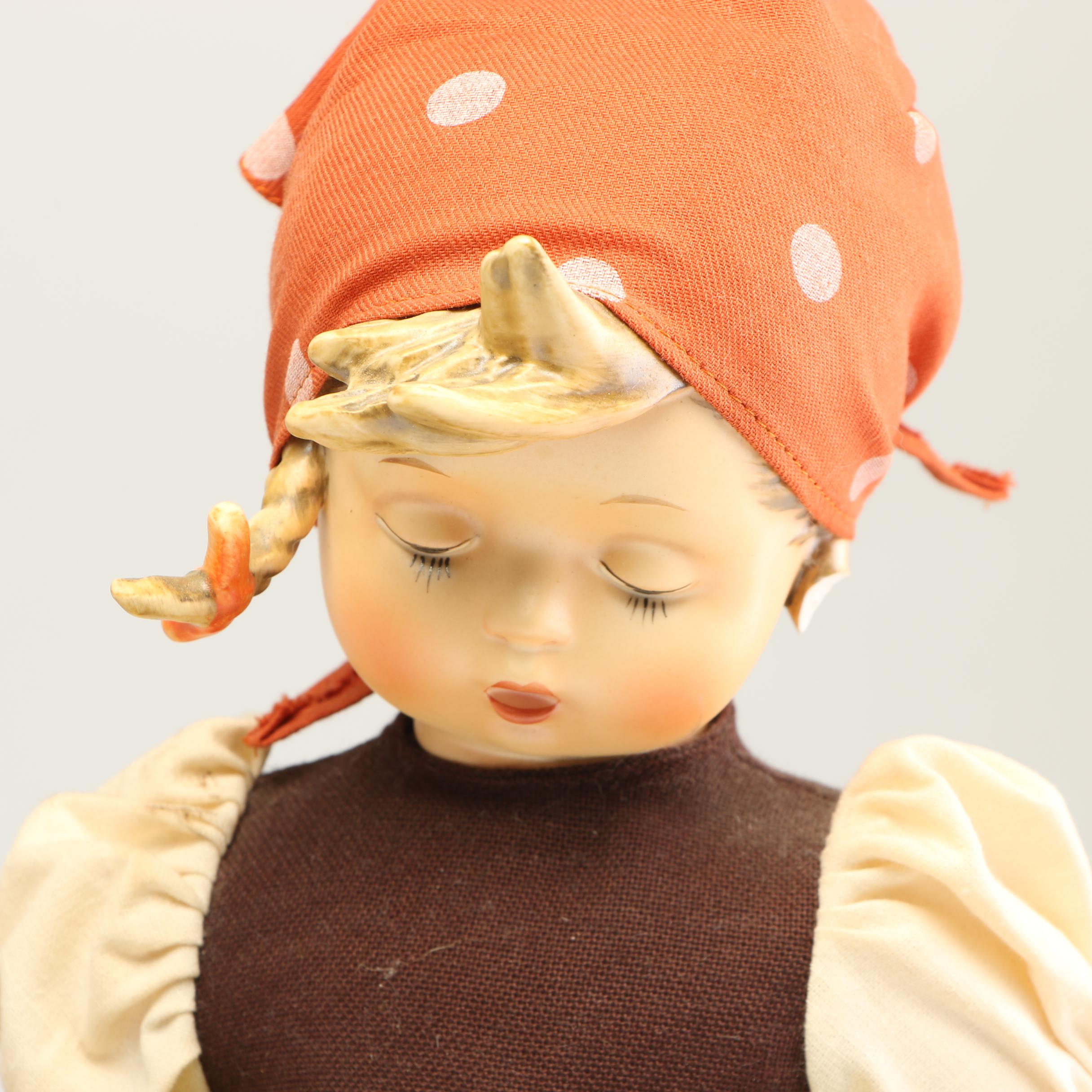 Goebel Porcelain Dolls with a Ceramic Goose